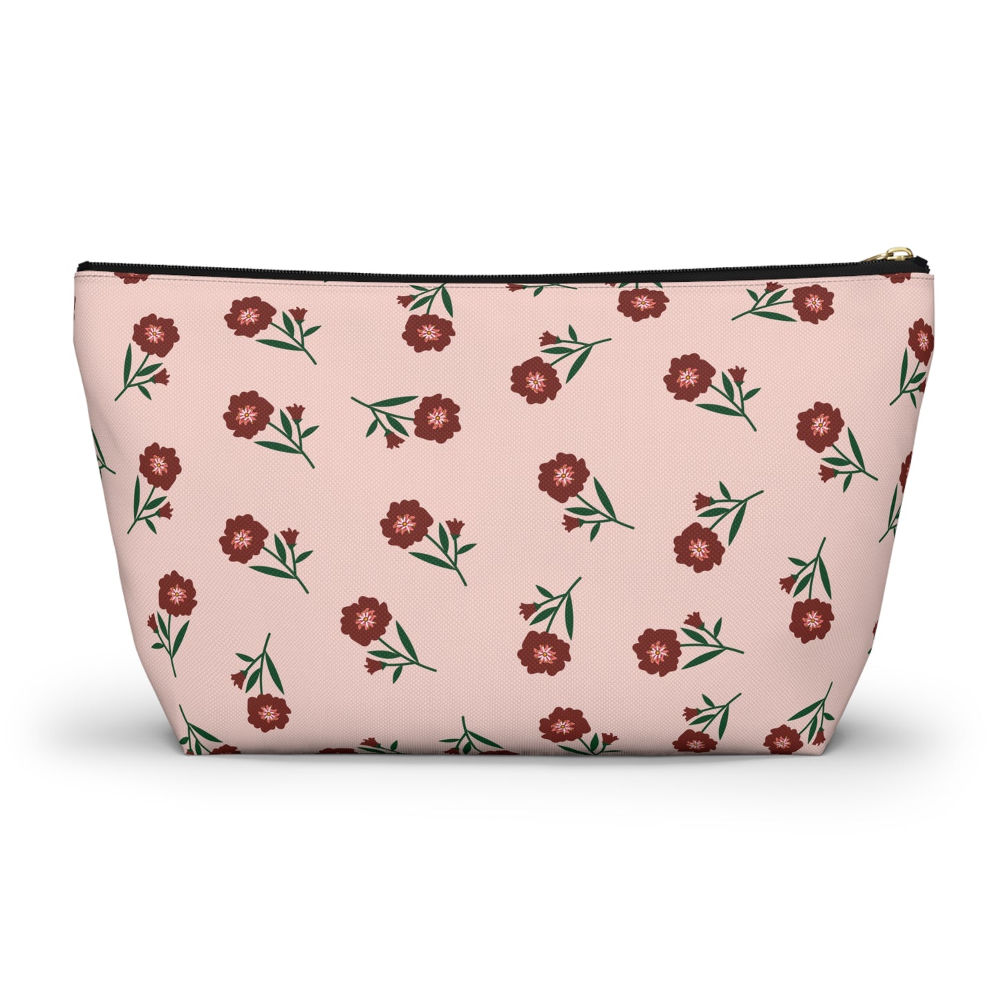 Crimson Bloom Accessory Pouch | Makeup Bag | Travel Organizer