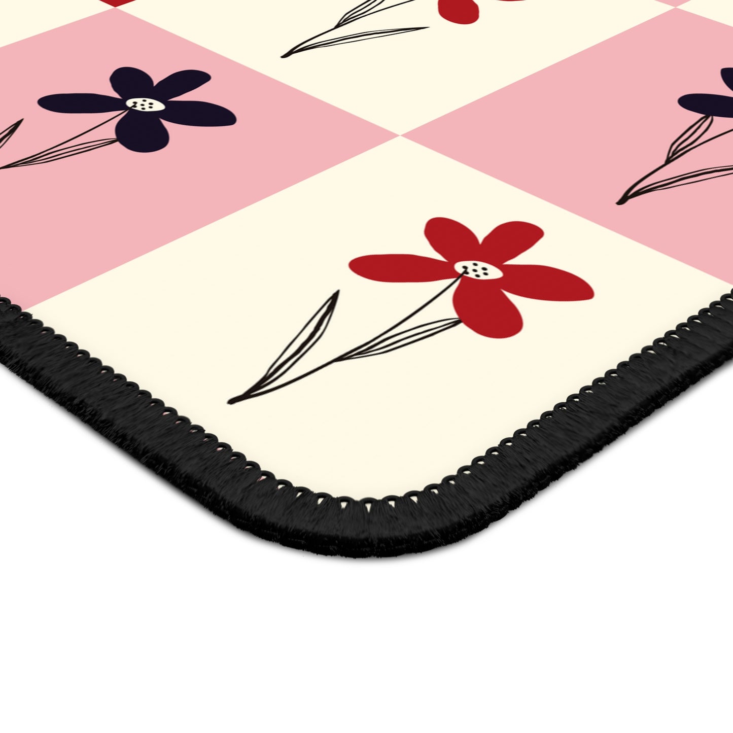 Pop Petal Plaid Mouse Pad