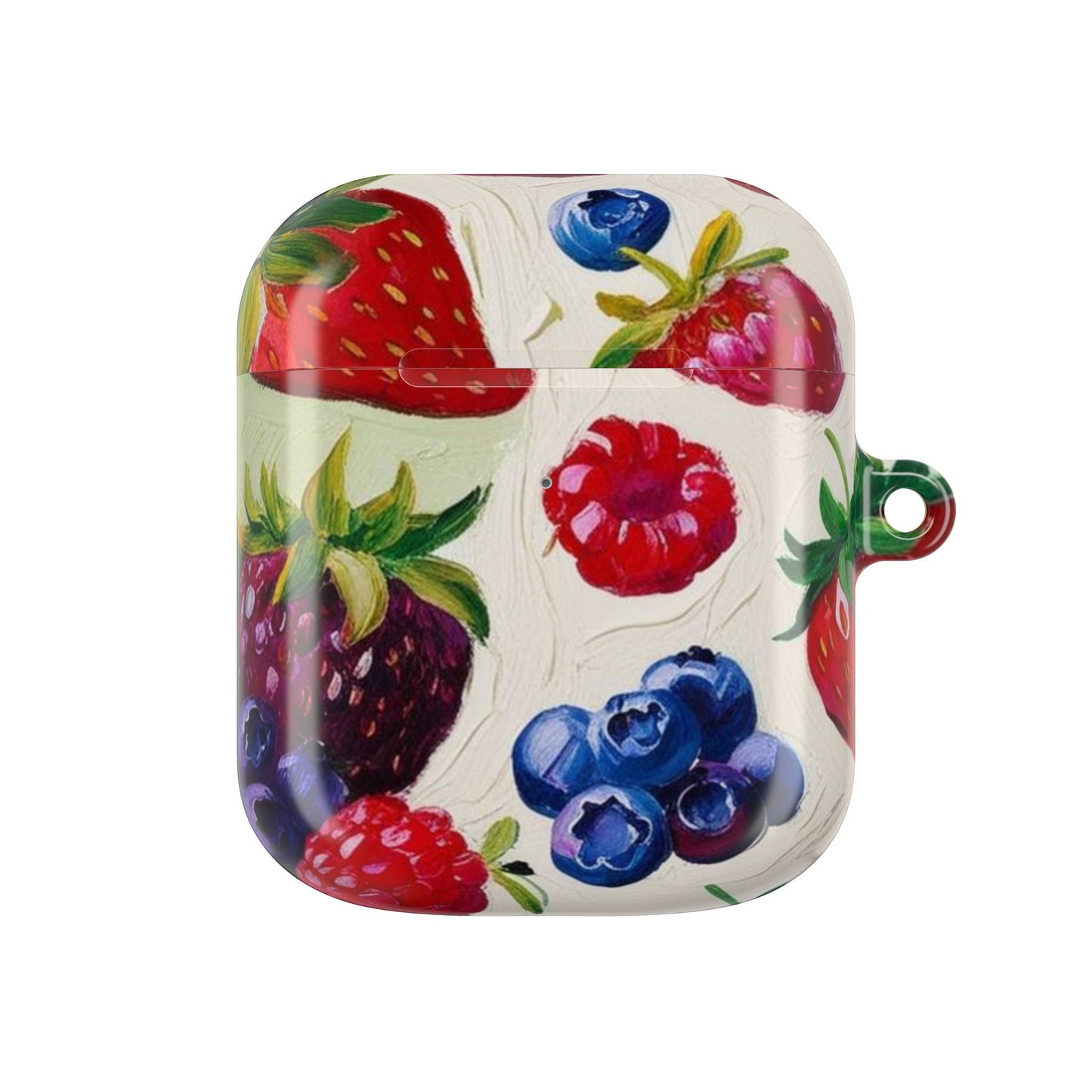 Colorful Berry Print AirPod Case - Fruit Inspired Design for Music Lovers