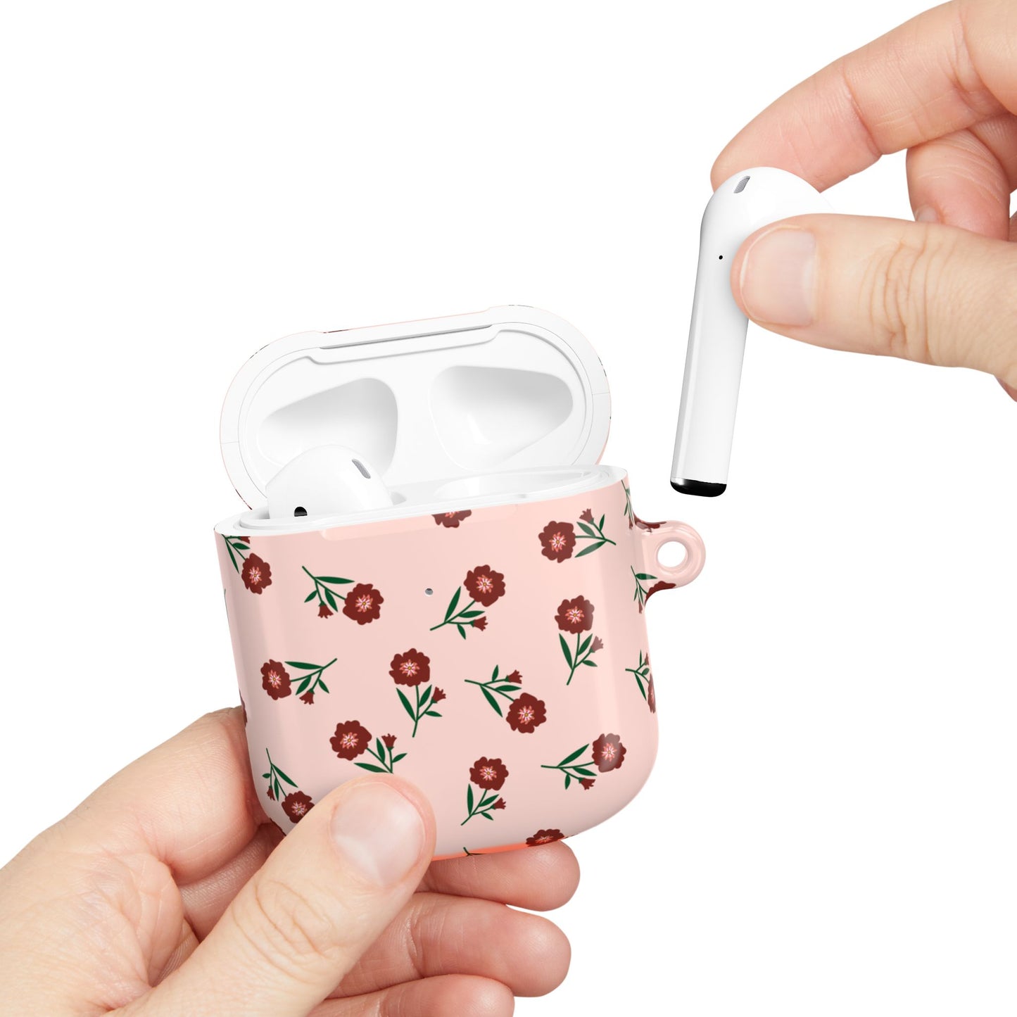 Crimson Bloom AirPod Case