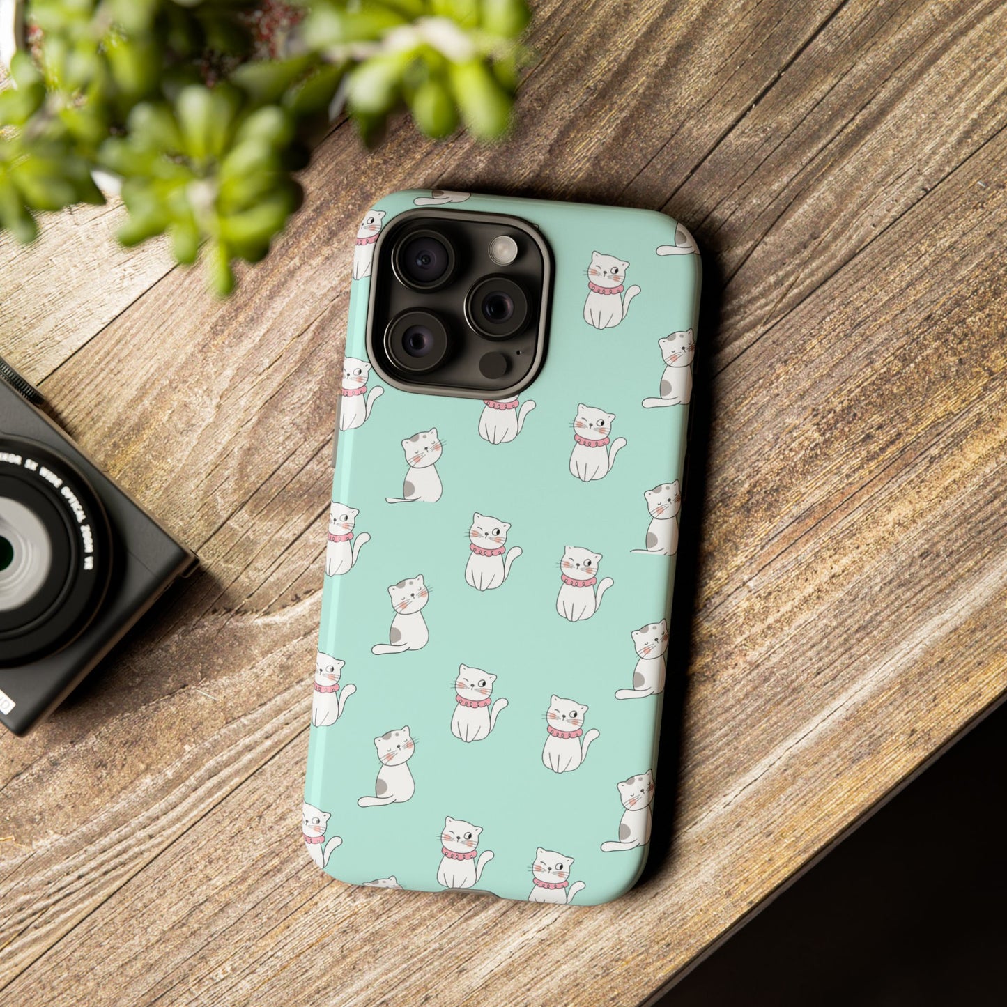 Cute Cat Pattern Phone Case for Cat Lovers