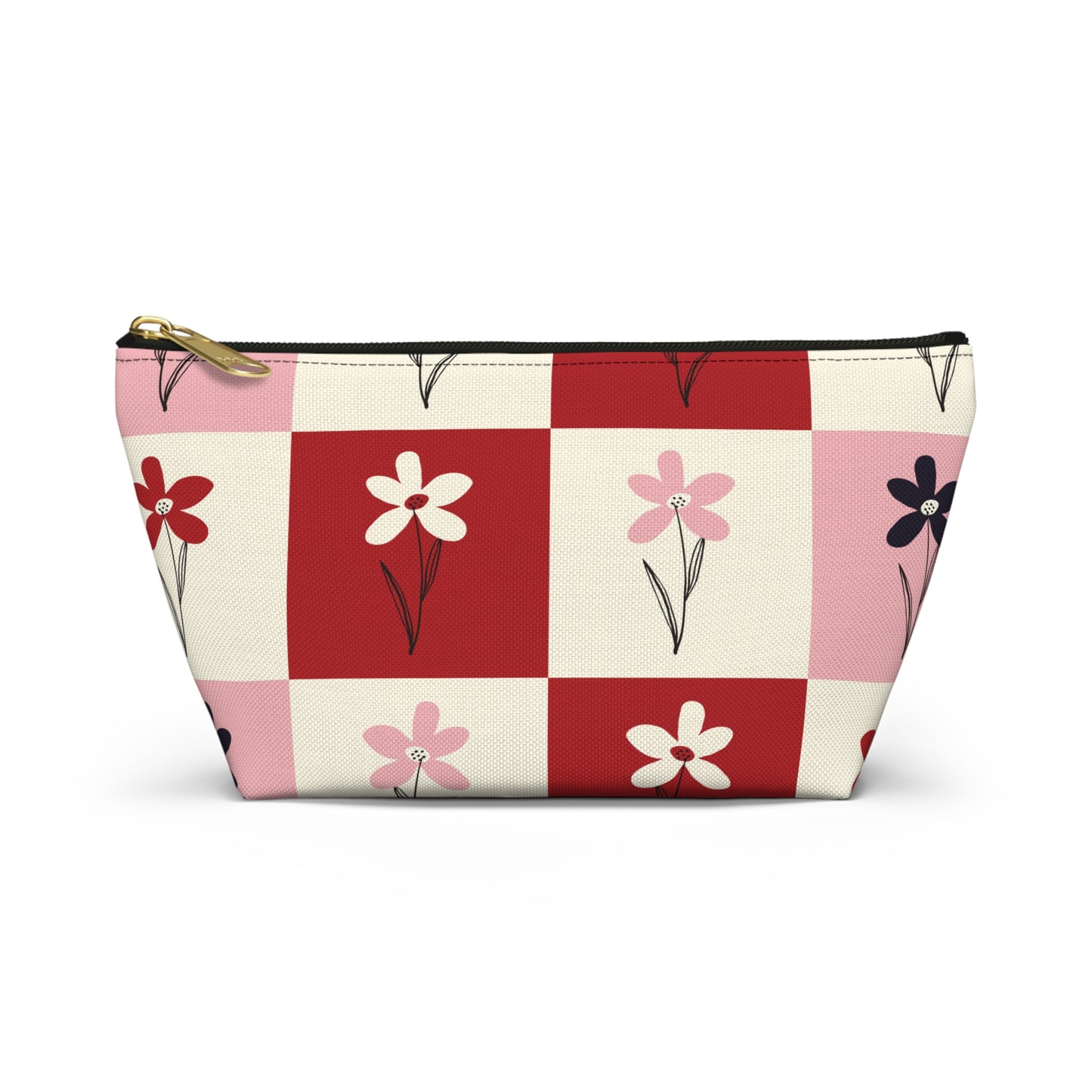 Pop Petal Plaid Accessory Pouch | Travel | Makeup Bag