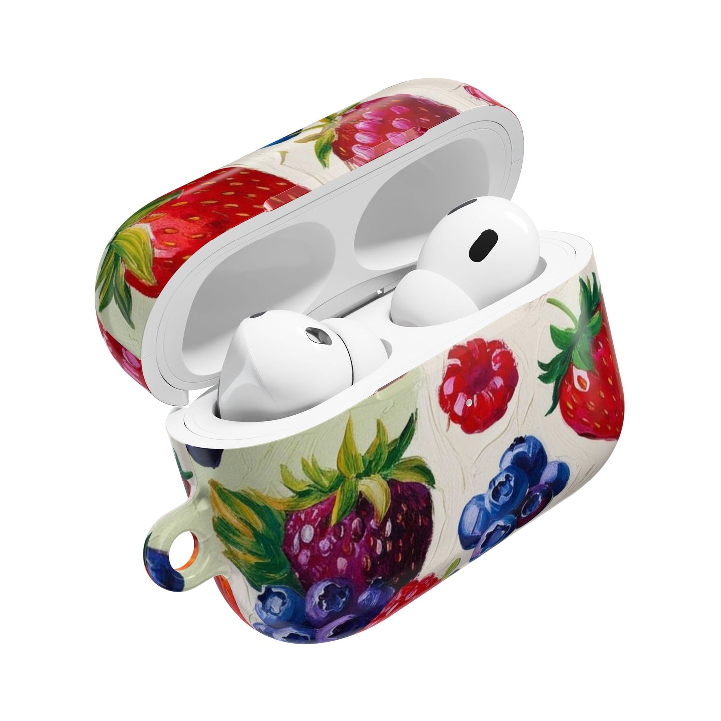 Colorful Berry Print AirPod Case - Fruit Inspired Design for Music Lovers