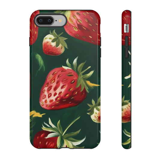 Strawberry Print Phone Case - Stylish Tough Cases for Nature Lovers