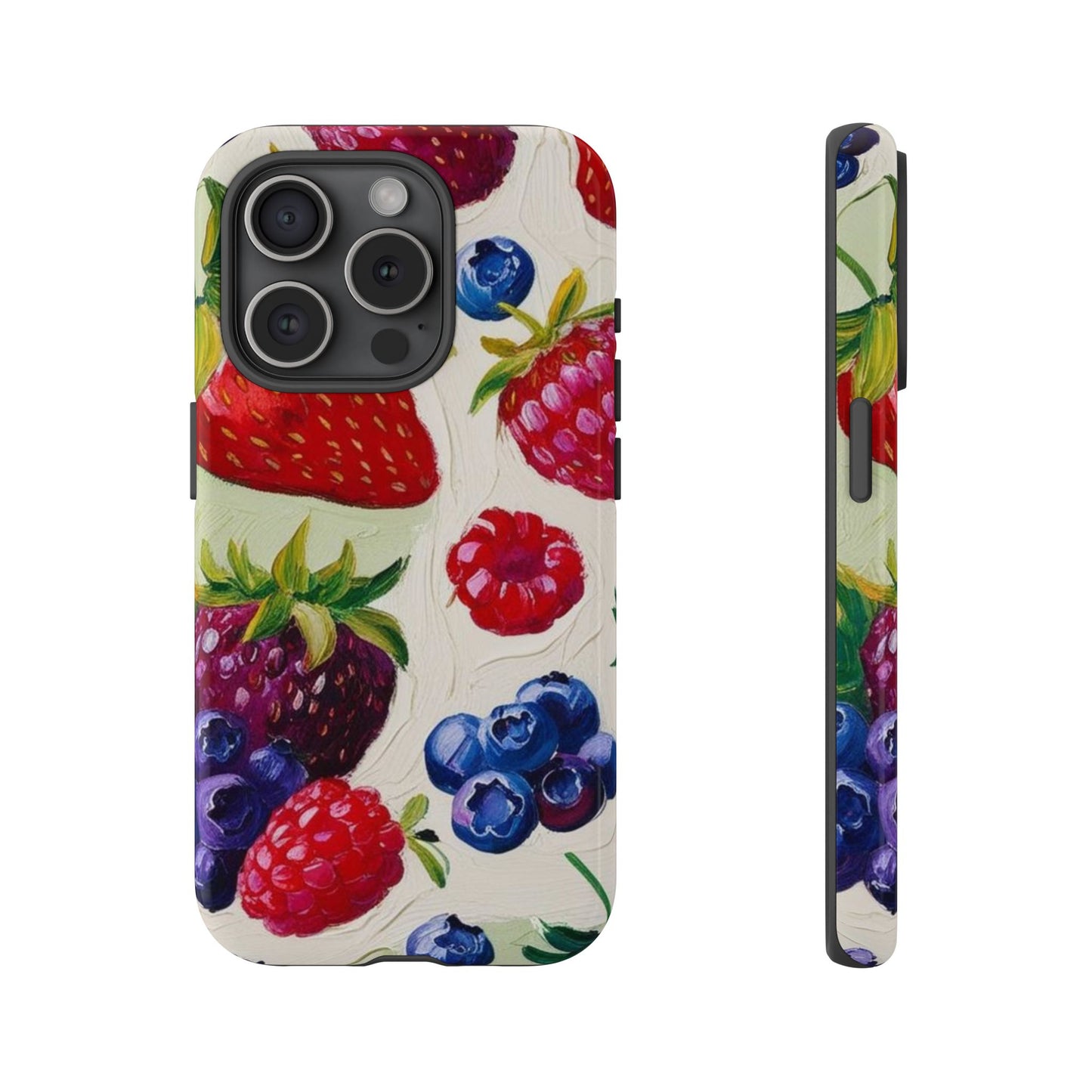 Berry Floral Phone Case - Tough Cases for Fruit Lovers