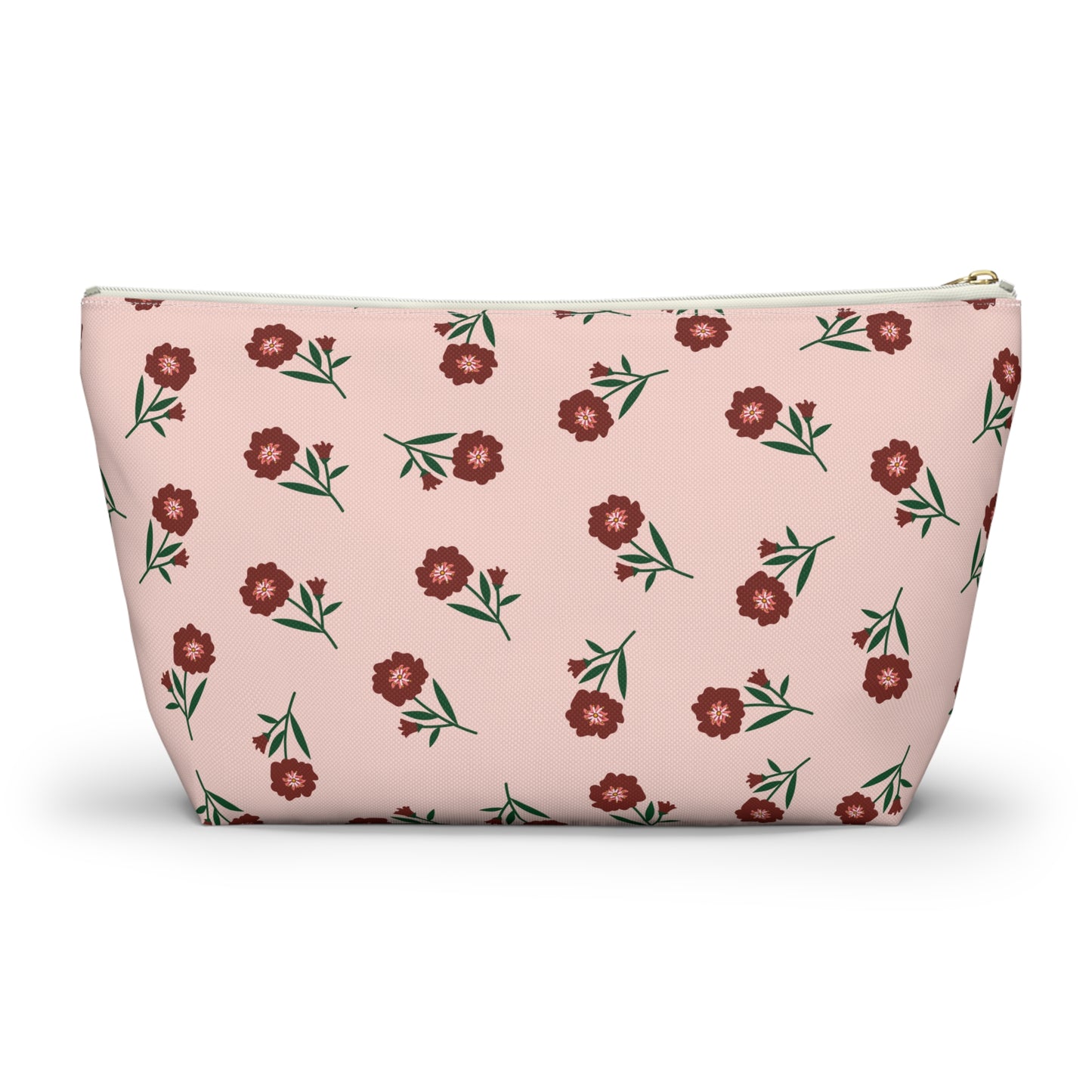 Crimson Bloom Accessory Pouch | Makeup Bag | Travel Organizer