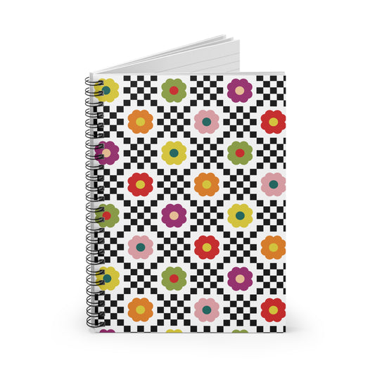 Bloom Check Spiral Spiral Notebook | Ruled | Journal