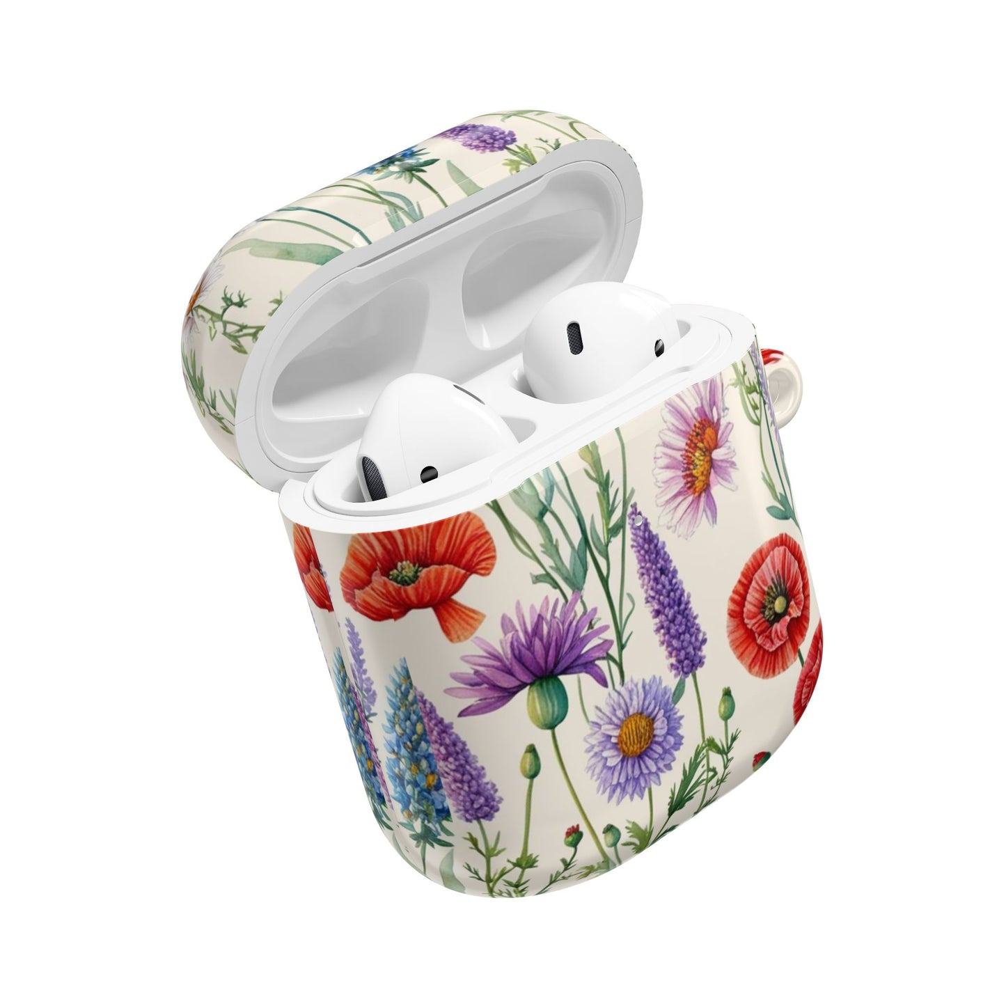Floral AirPod Cases, Stylish Wireless Earbud Cover, Gift for Music Lovers, Trendy Tech Accessory, Nature-Inspired, Cute Case