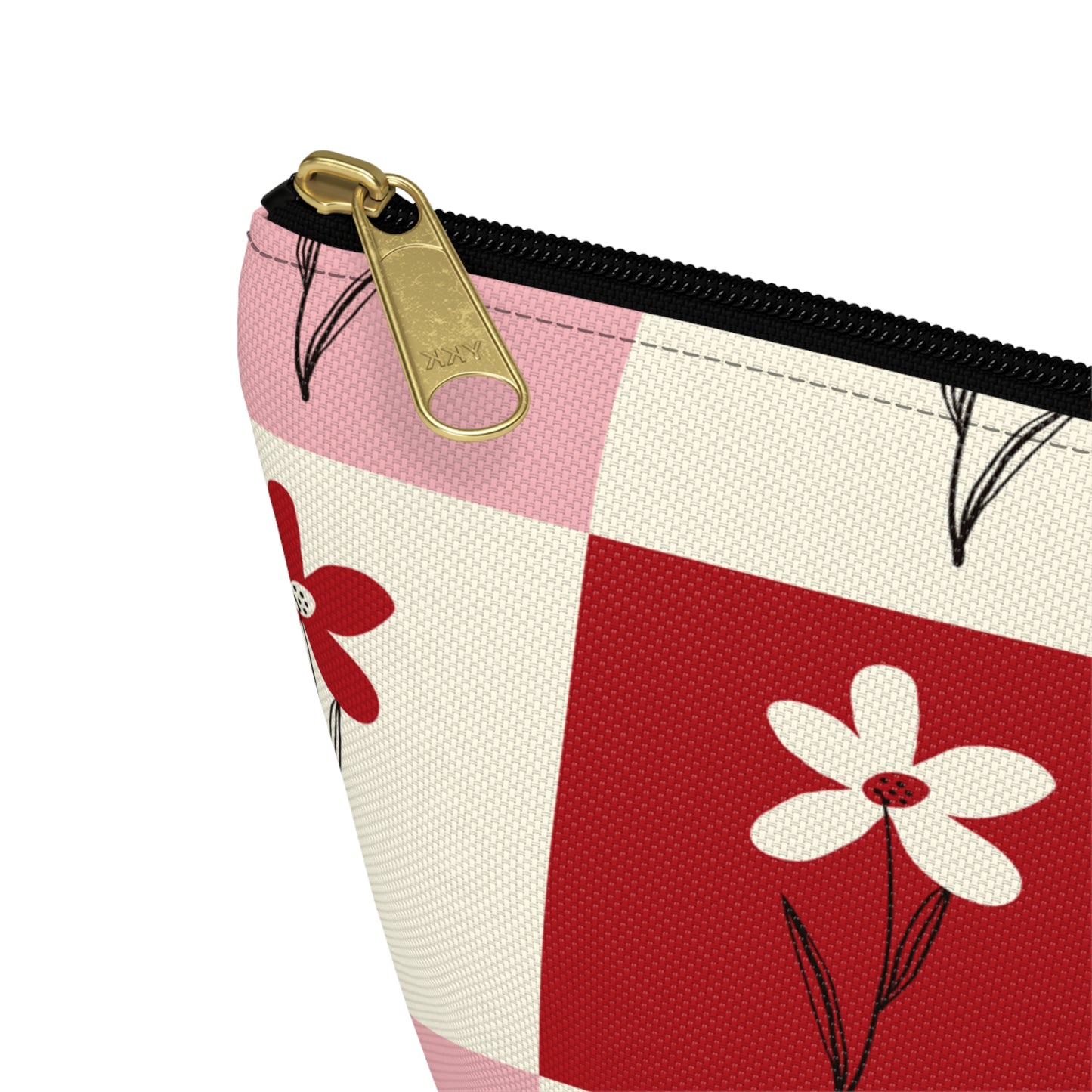 Pop Petal Plaid Accessory Pouch | Travel | Makeup Bag