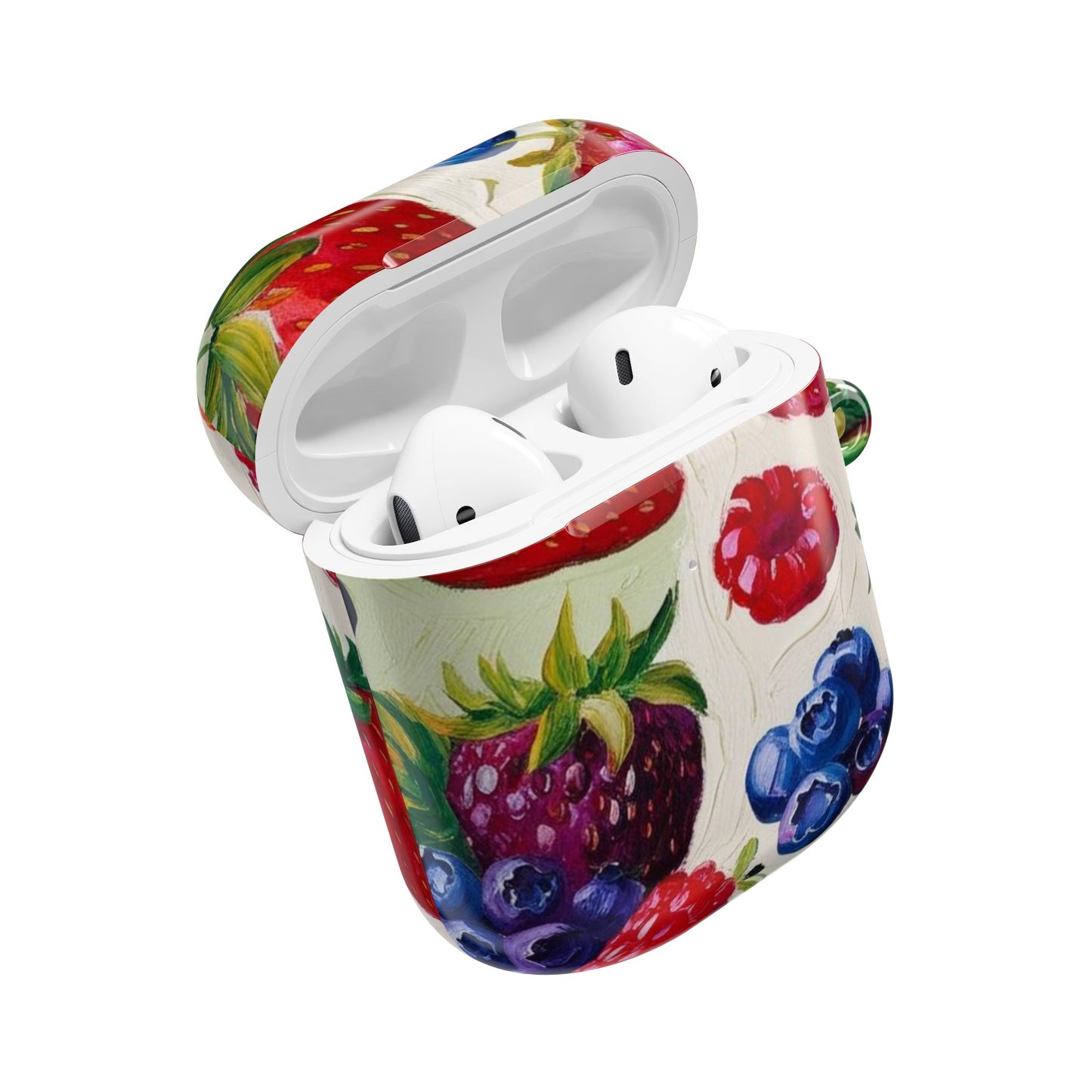 Colorful Berry Print AirPod Case - Fruit Inspired Design for Music Lovers