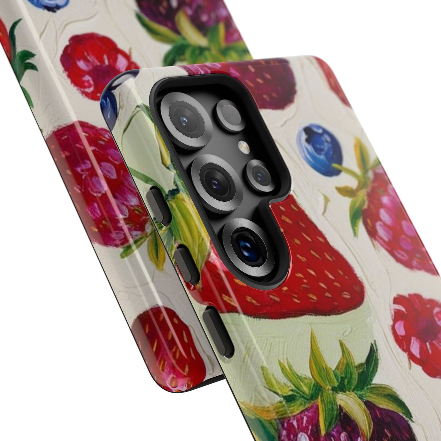 Berry Floral Phone Case - Tough Cases for Fruit Lovers