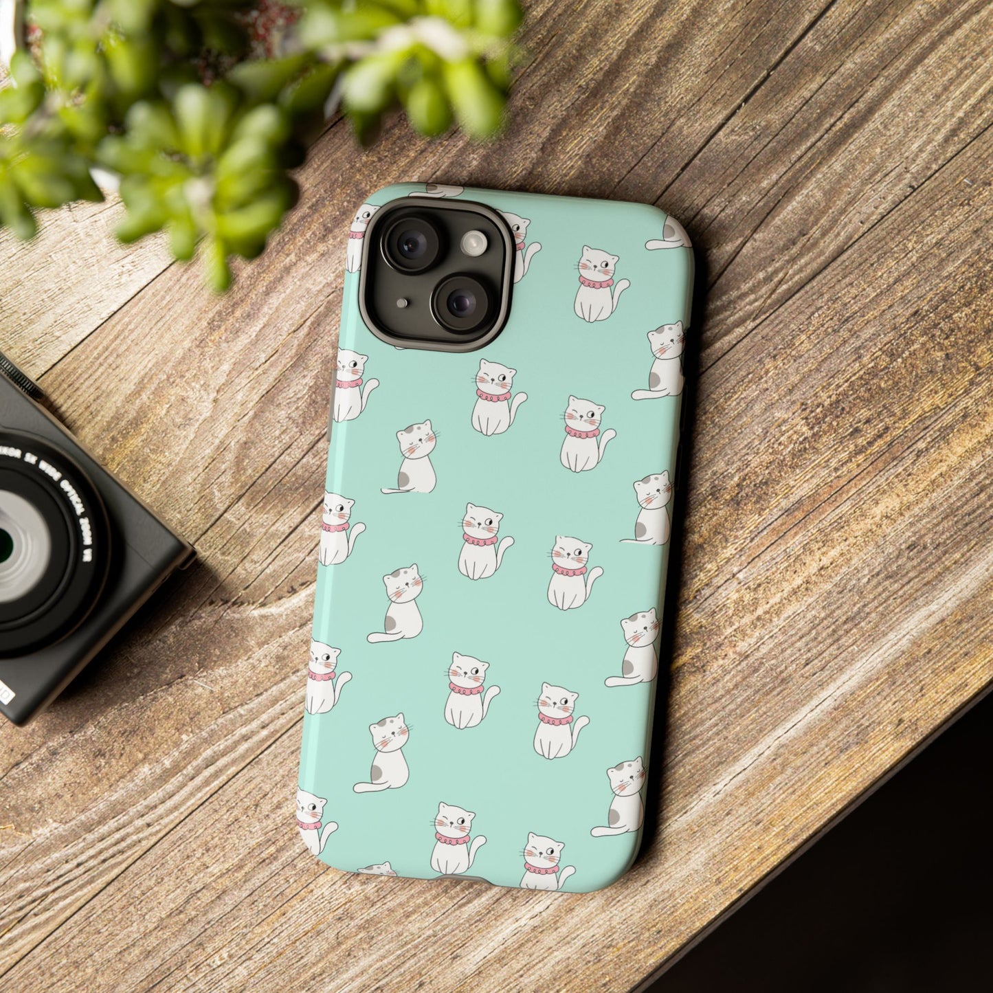 Cute Cat Pattern Phone Case for Cat Lovers