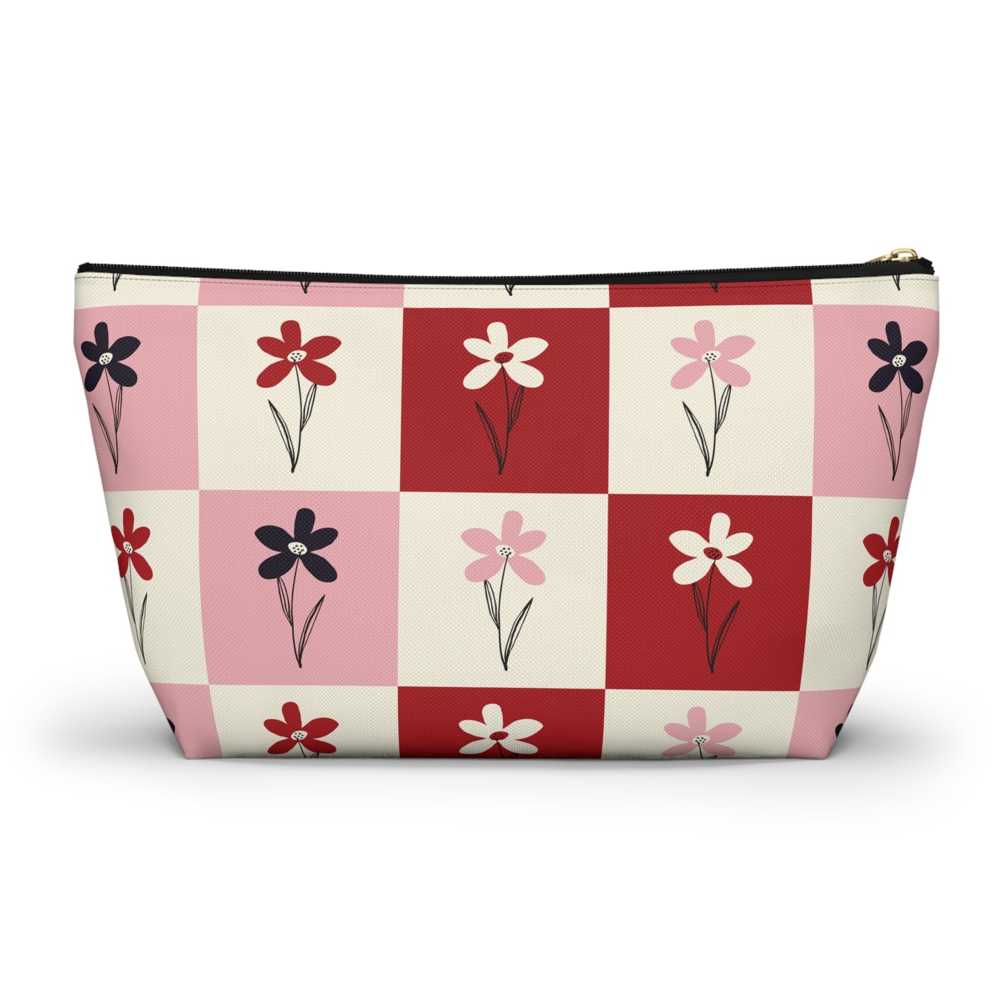 Pop Petal Plaid Accessory Pouch | Travel | Makeup Bag