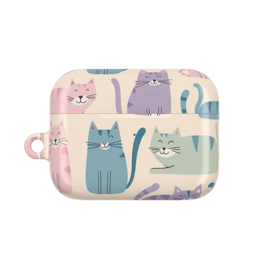 Cute Cat Pattern AirPod Case - Fun Pet Lover Accessory
