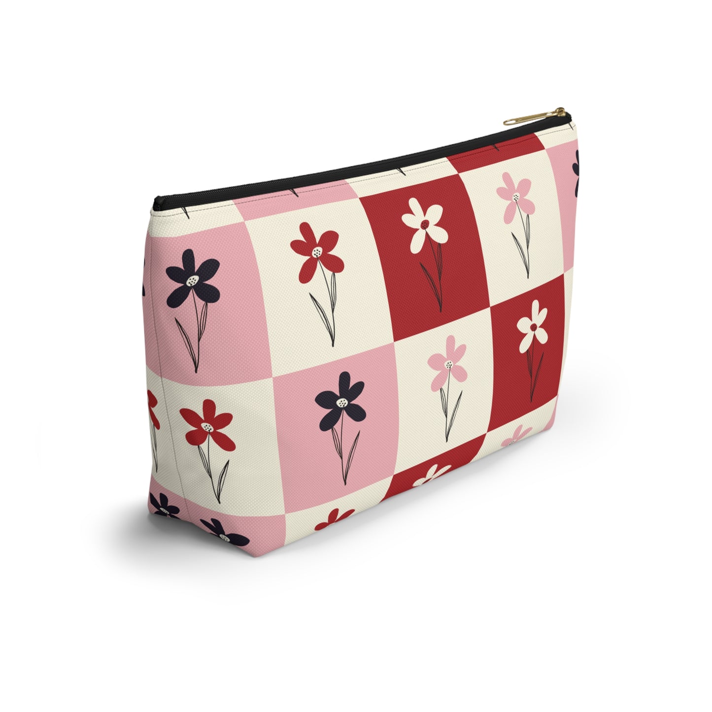 Pop Petal Plaid Accessory Pouch | Travel | Makeup Bag