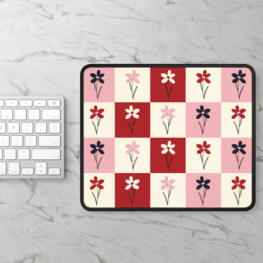 Pop Petal Plaid Mouse Pad