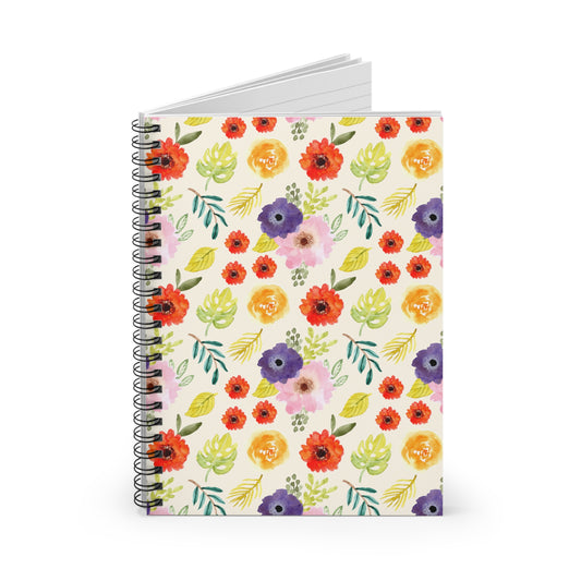 Botanical Bliss Spiral Notebook | Ruled | Journal