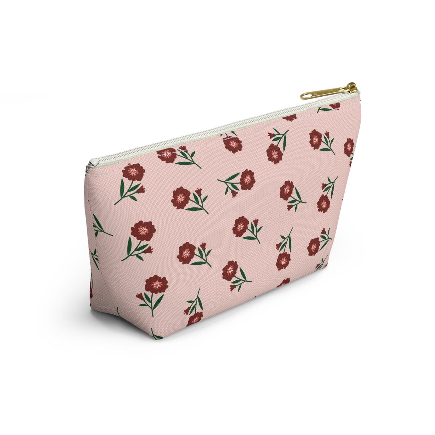 Crimson Bloom Accessory Pouch | Makeup Bag | Travel Organizer