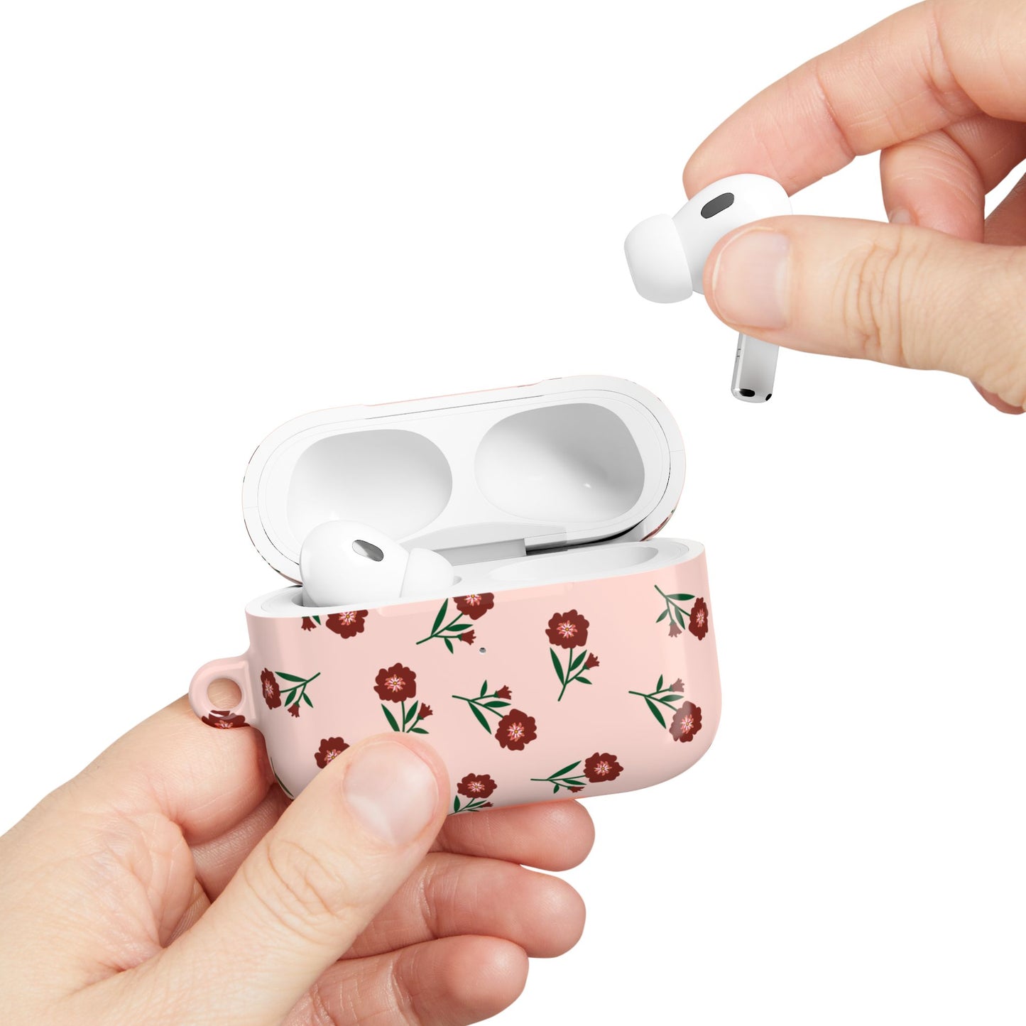 Crimson Bloom AirPod Case