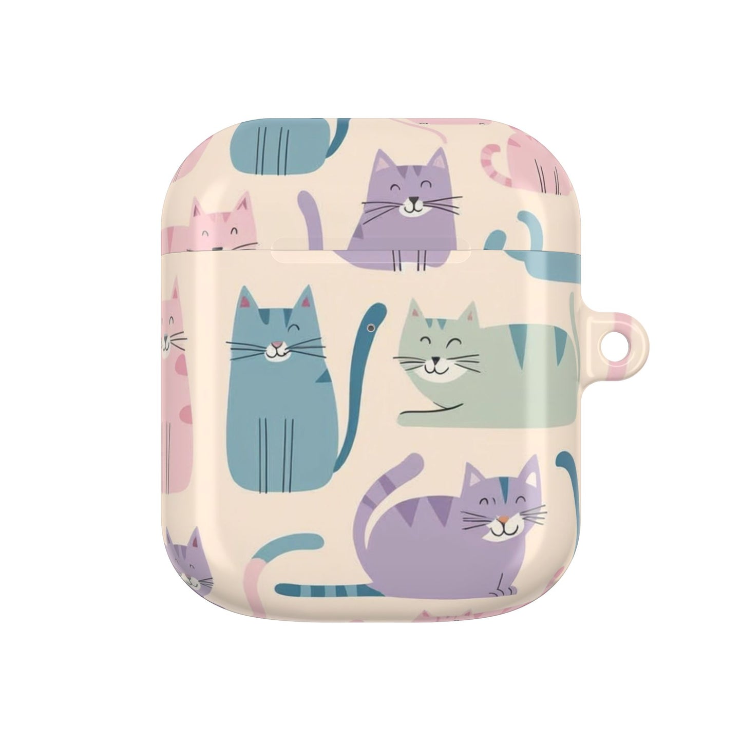 Cute Cat Pattern AirPod Case - Fun Pet Lover Accessory