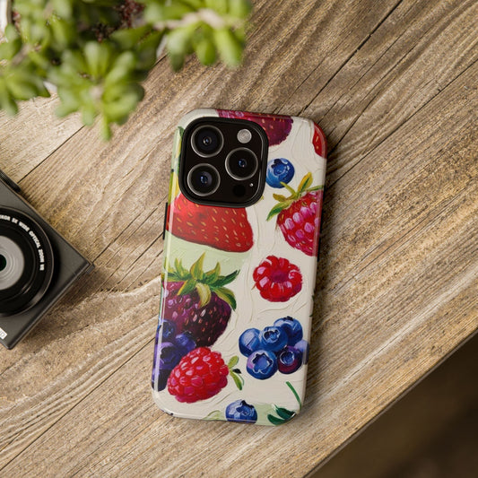 Berry Floral Phone Case - Tough Cases for Fruit Lovers