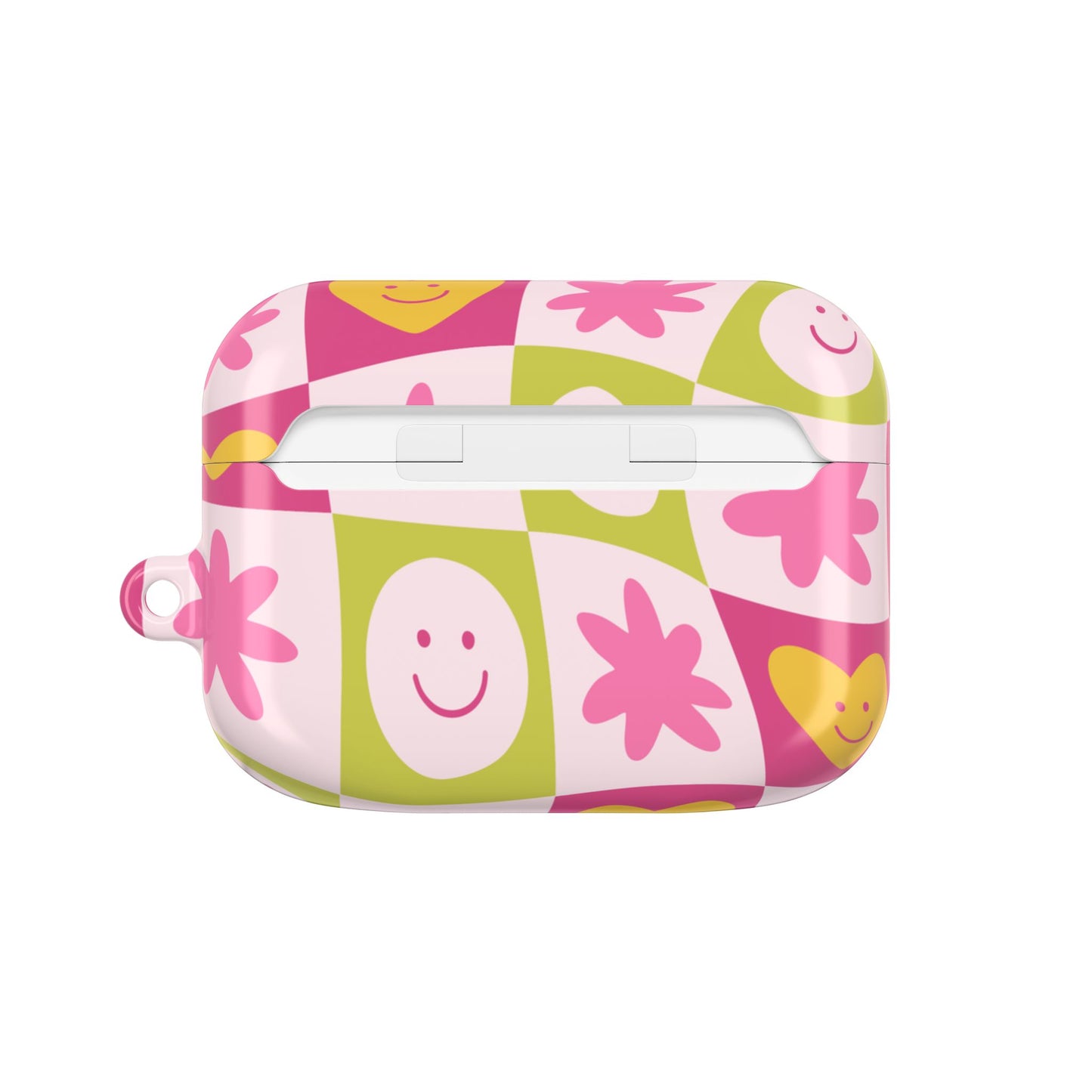Colorful Floral AirPod Case with Smiling Faces