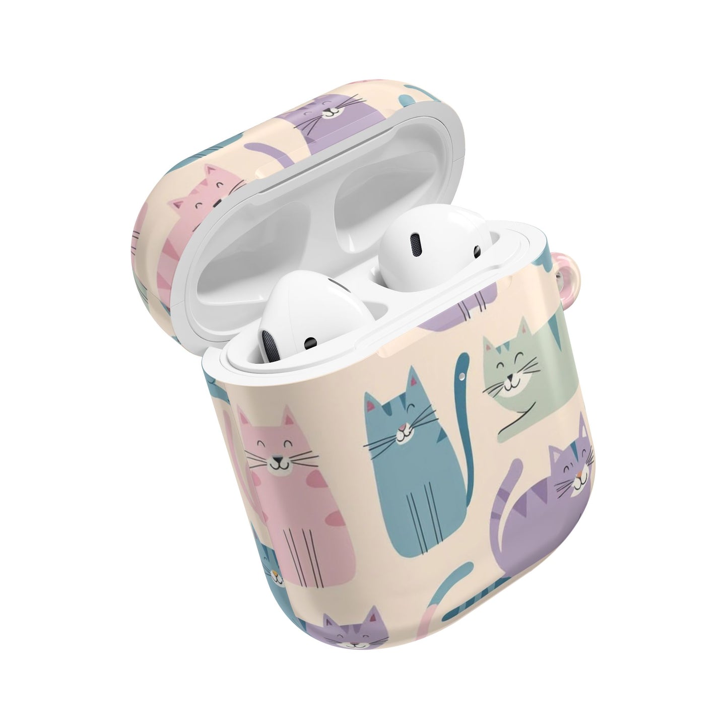 Cute Cat Pattern AirPod Case - Fun Pet Lover Accessory