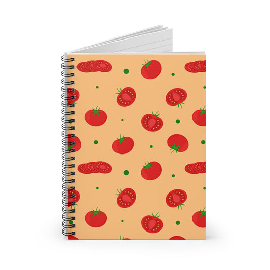 Tomato Pattern Spiral Notebook | Ruled | Journal