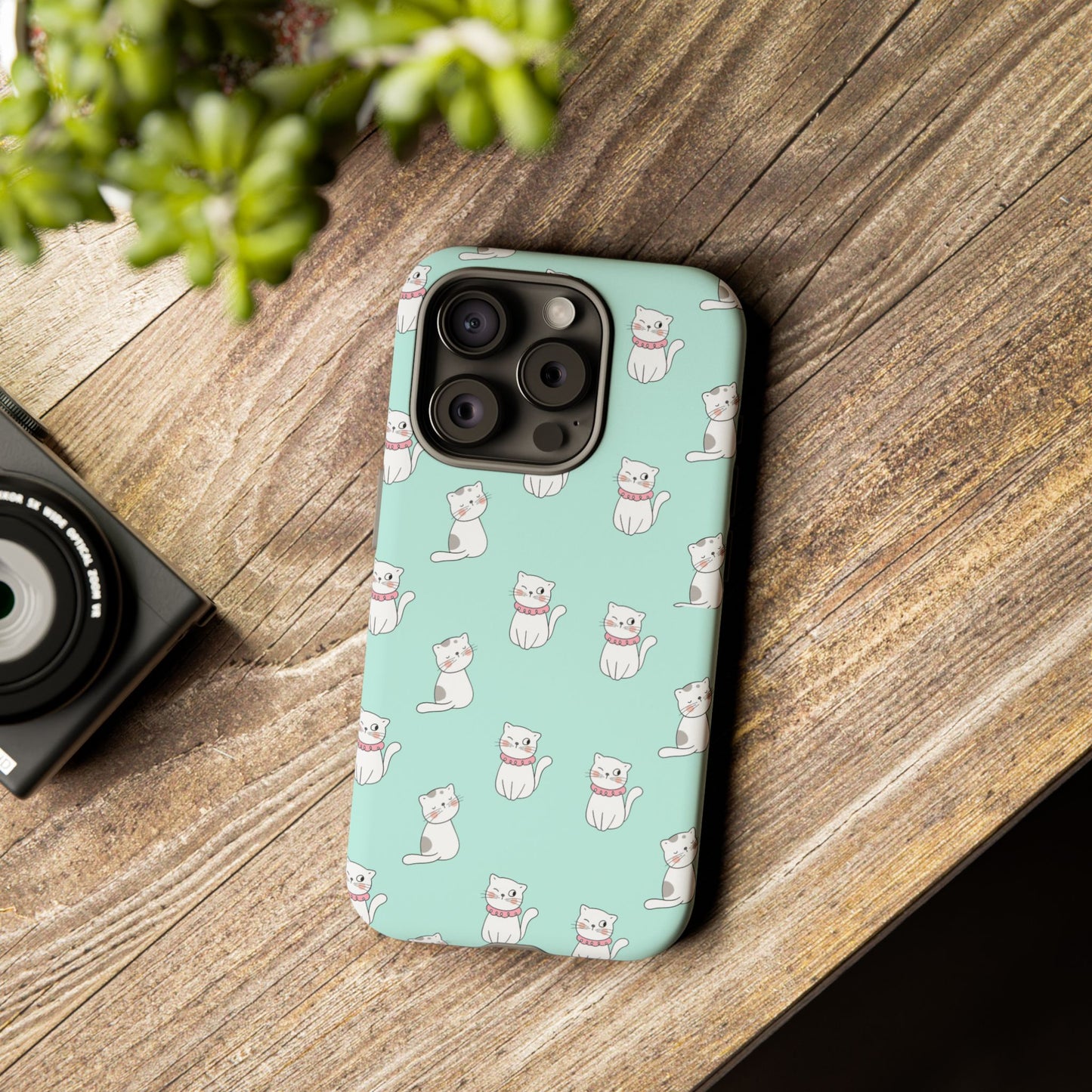 Cute Cat Pattern Phone Case for Cat Lovers