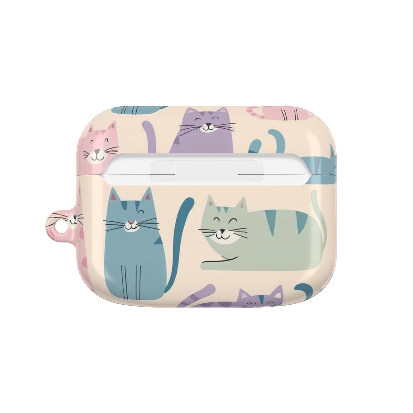 Cute Cat Pattern AirPod Case - Fun Pet Lover Accessory