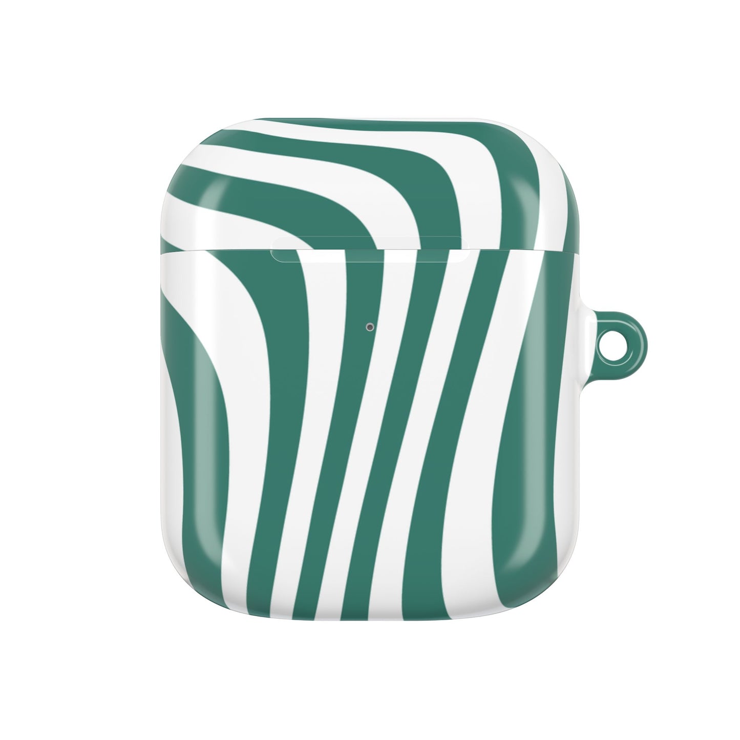 Stylish Green Stripe AirPod Case - Trendy Protective Cover for Music Lovers