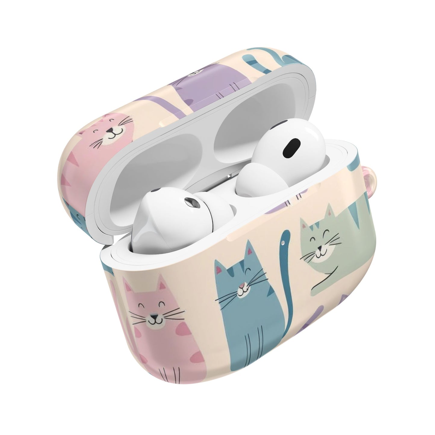 Cute Cat Pattern AirPod Case - Fun Pet Lover Accessory