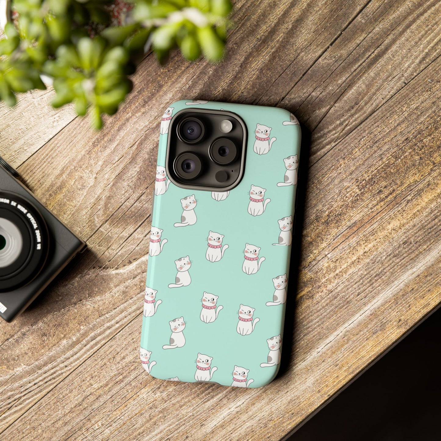 Cute Cat Pattern Phone Case for Cat Lovers