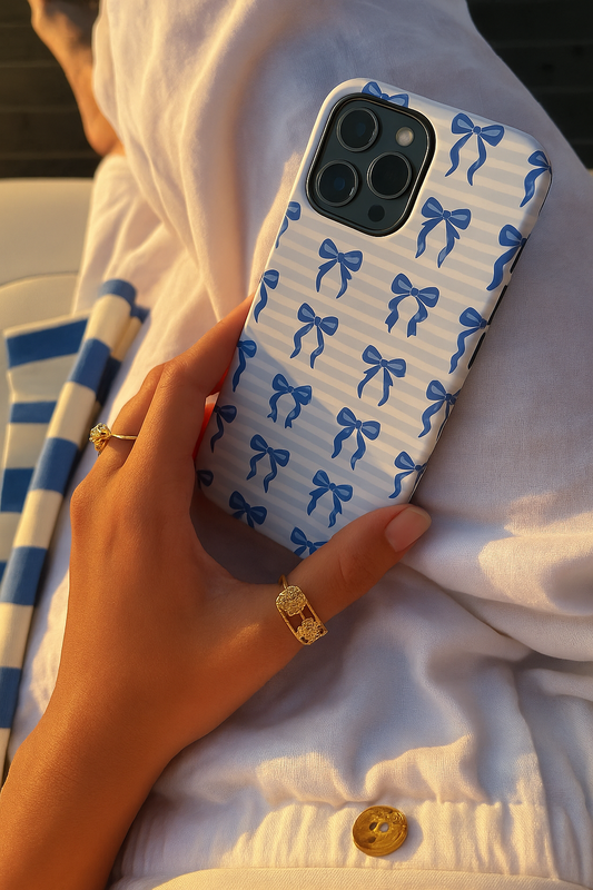 Blue Belle Bow Phone Case | Tough Cases