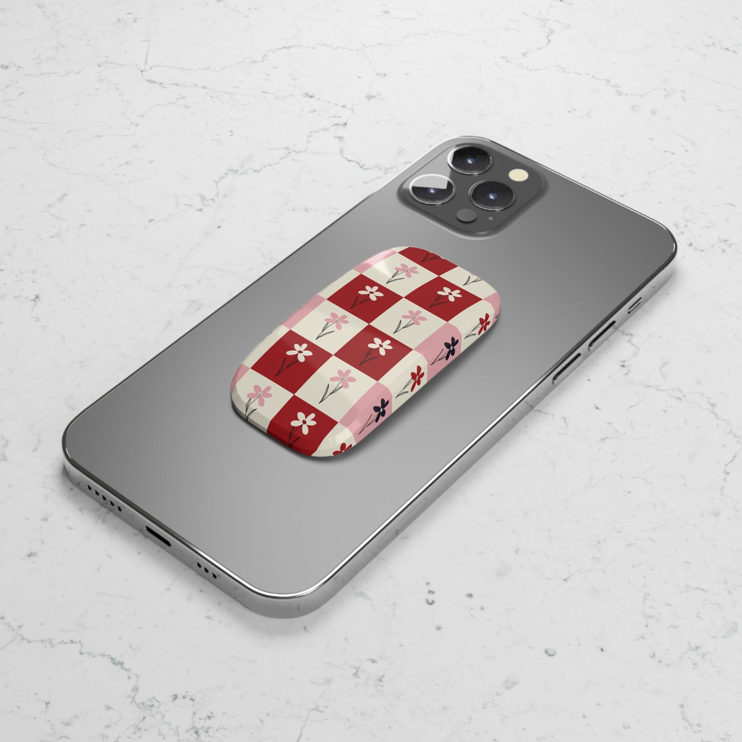 Pop Petal Plaid Phone Grip