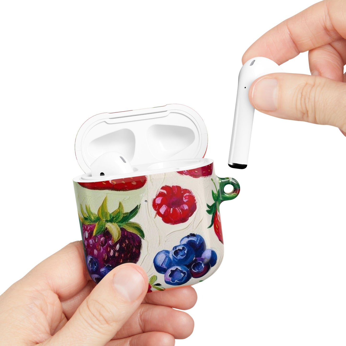 Colorful Berry Print AirPod Case - Fruit Inspired Design for Music Lovers