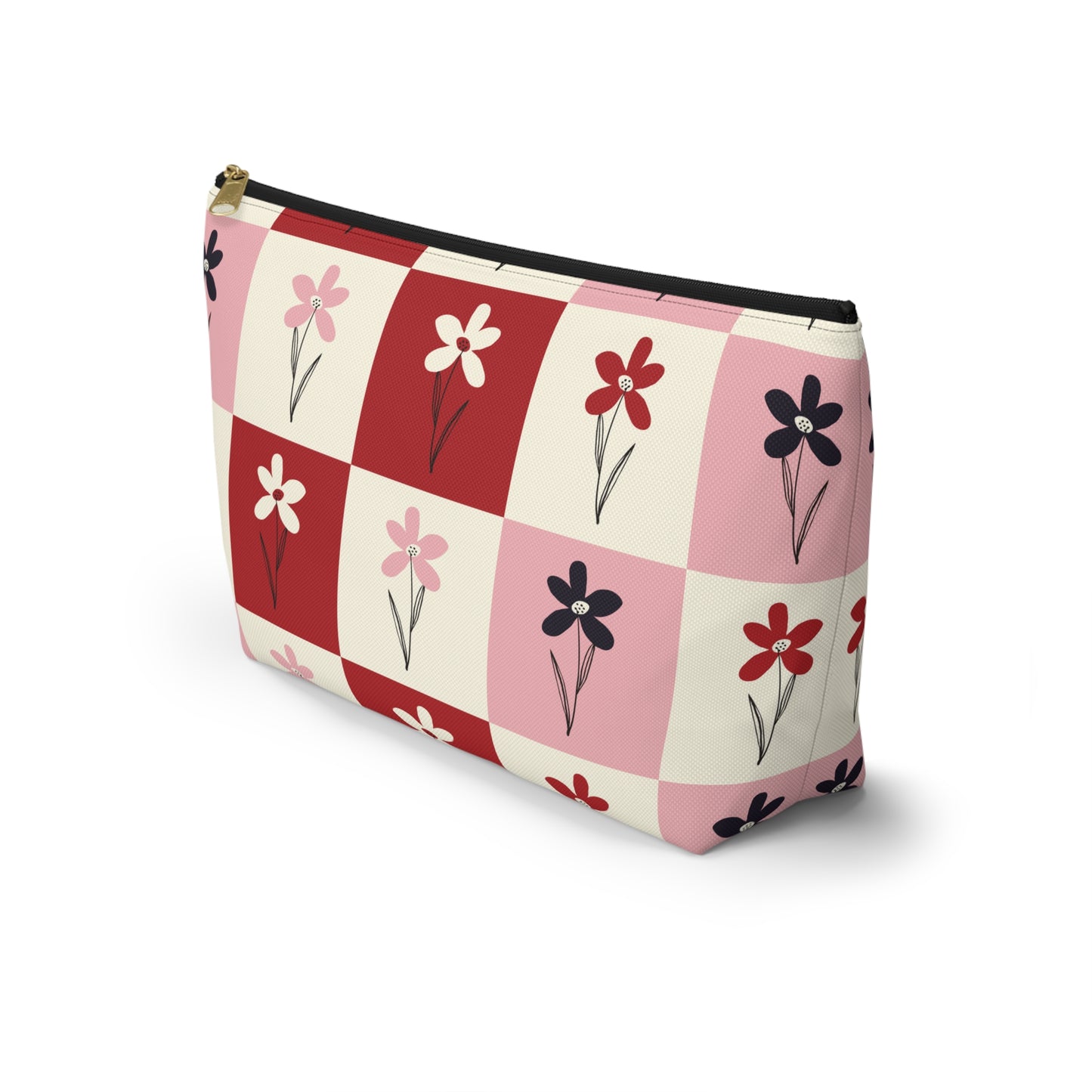 Pop Petal Plaid Accessory Pouch | Travel | Makeup Bag