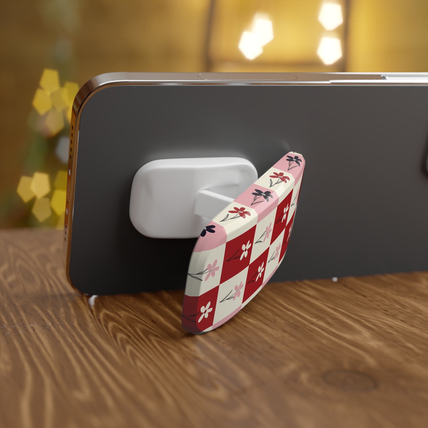 Pop Petal Plaid Phone Grip