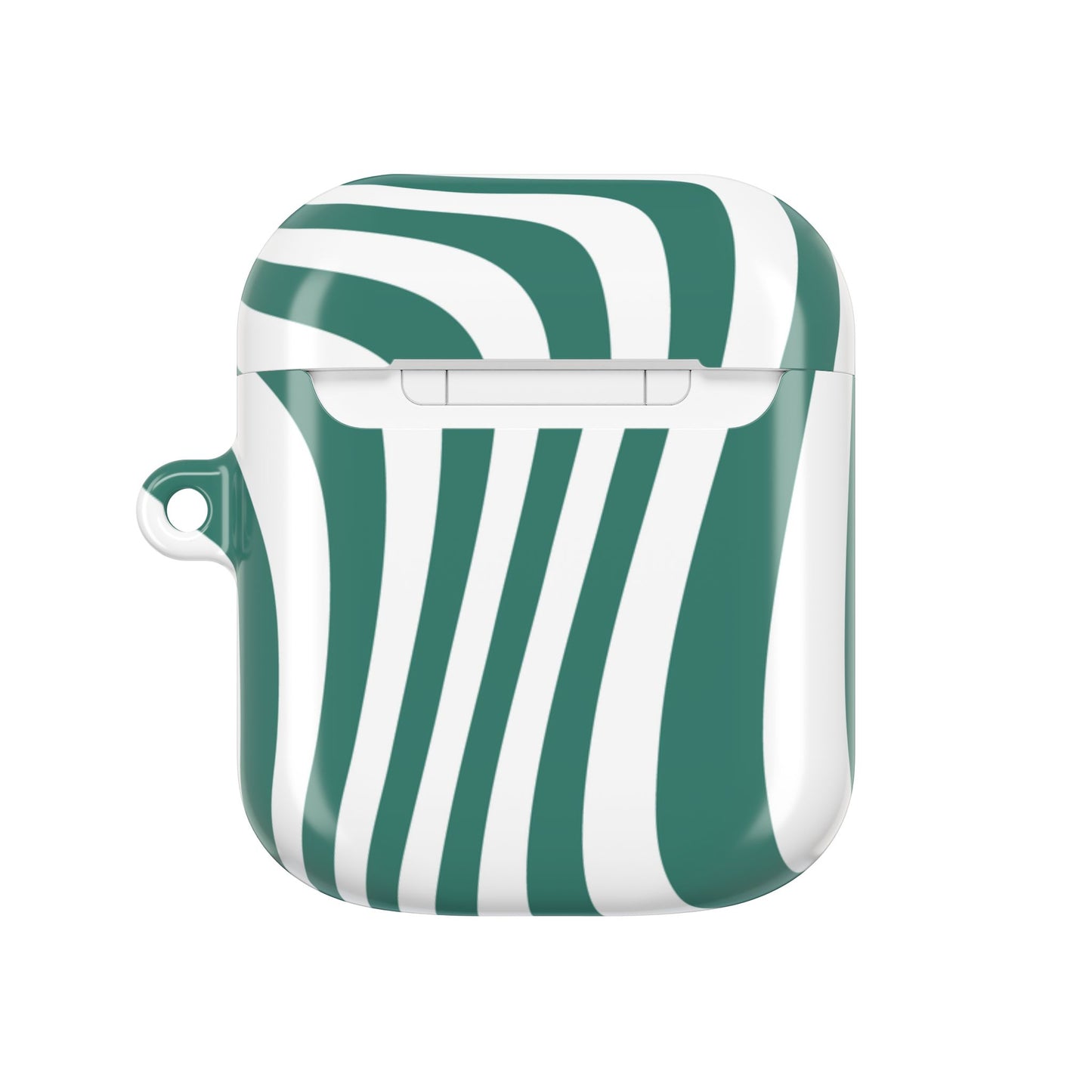 Stylish Green Stripe AirPod Case - Trendy Protective Cover for Music Lovers