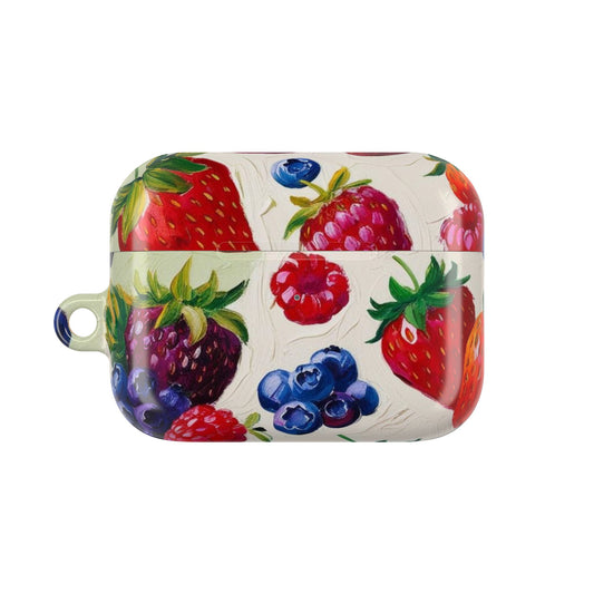 Colorful Berry Print AirPod Case - Fruit Inspired Design for Music Lovers
