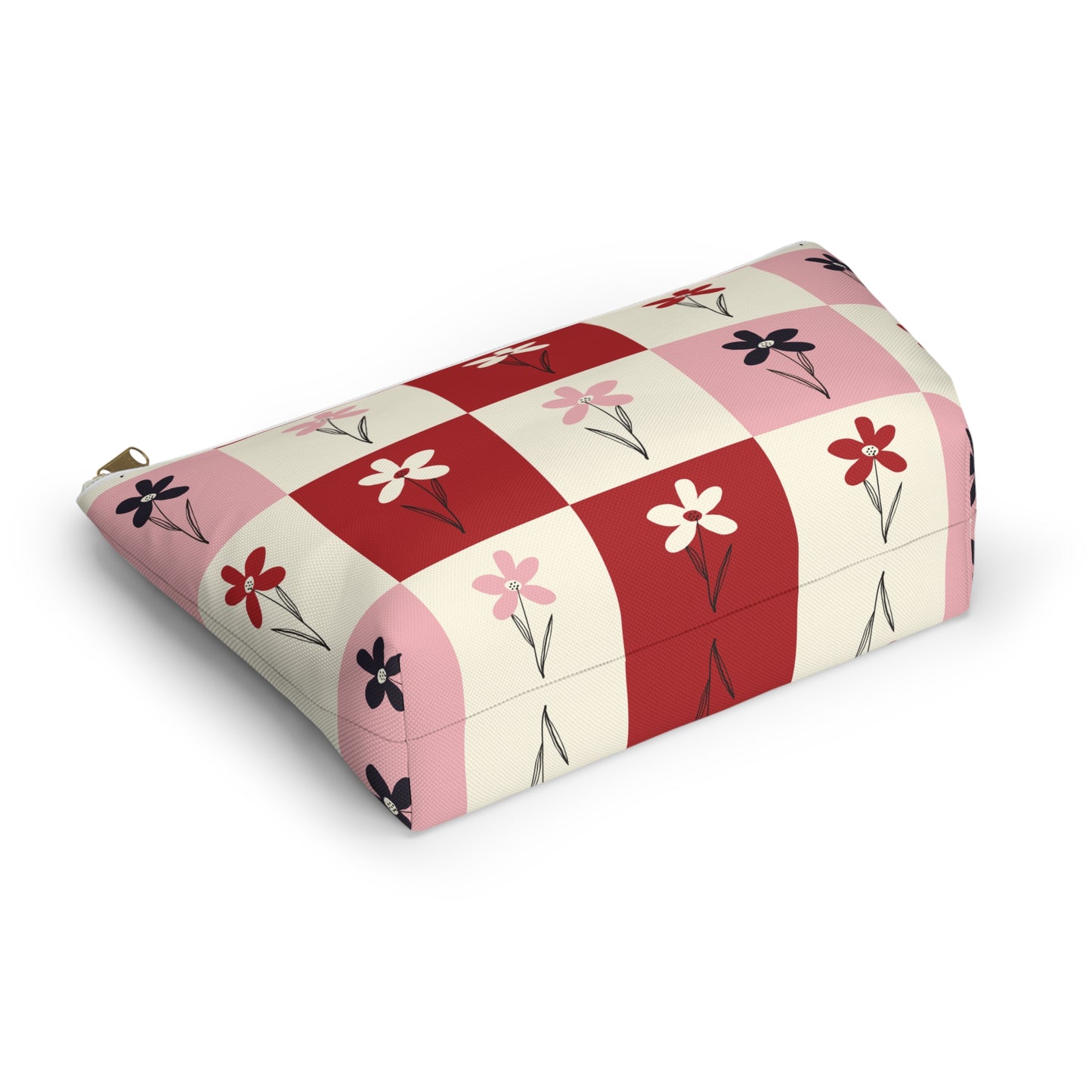 Pop Petal Plaid Accessory Pouch | Travel | Makeup Bag