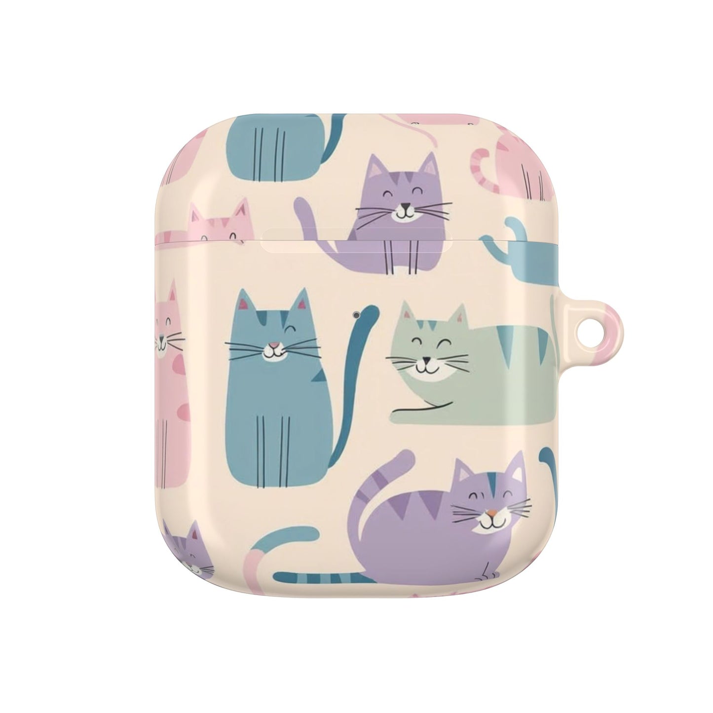 Cute Cat Pattern AirPod Case - Fun Pet Lover Accessory