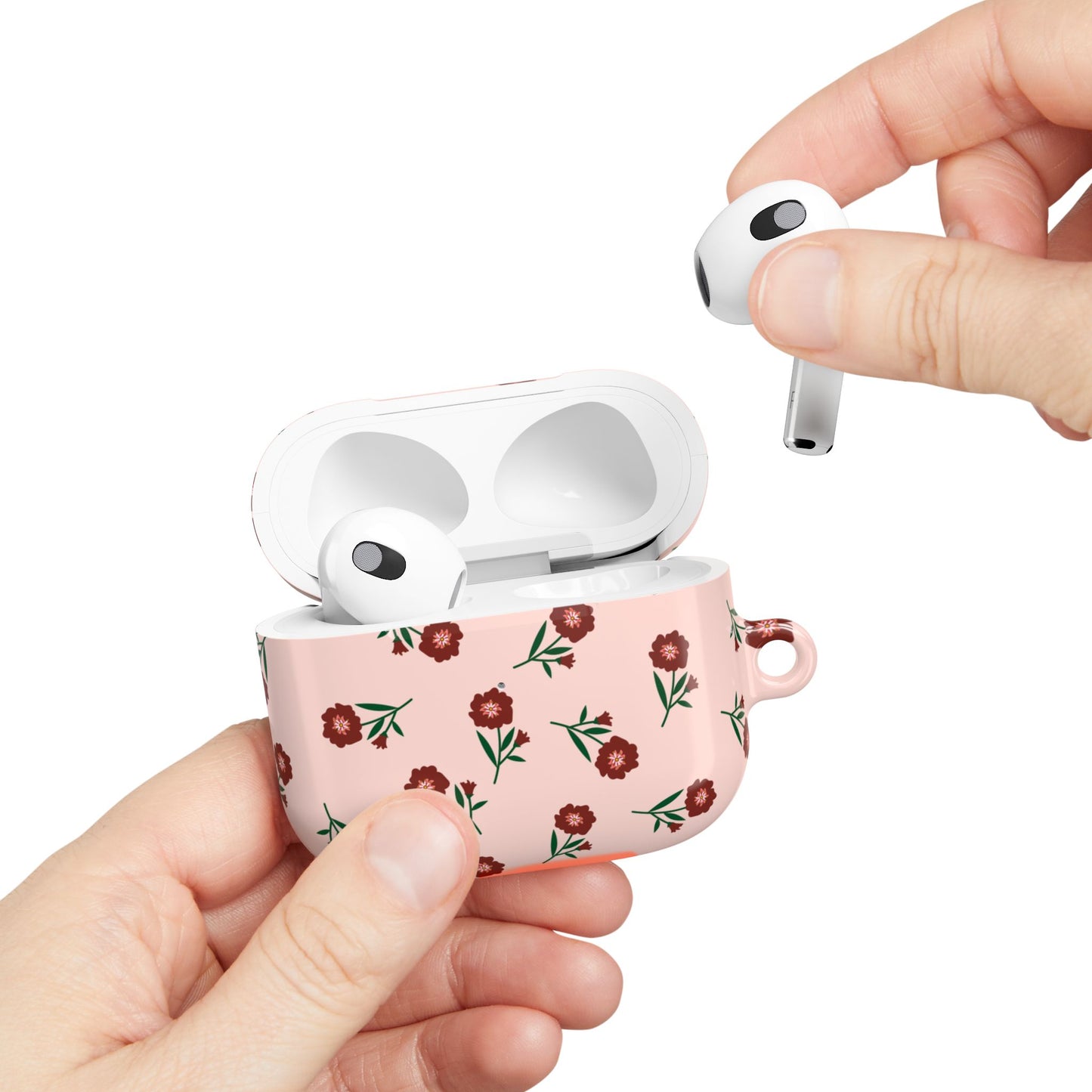 Crimson Bloom AirPod Case