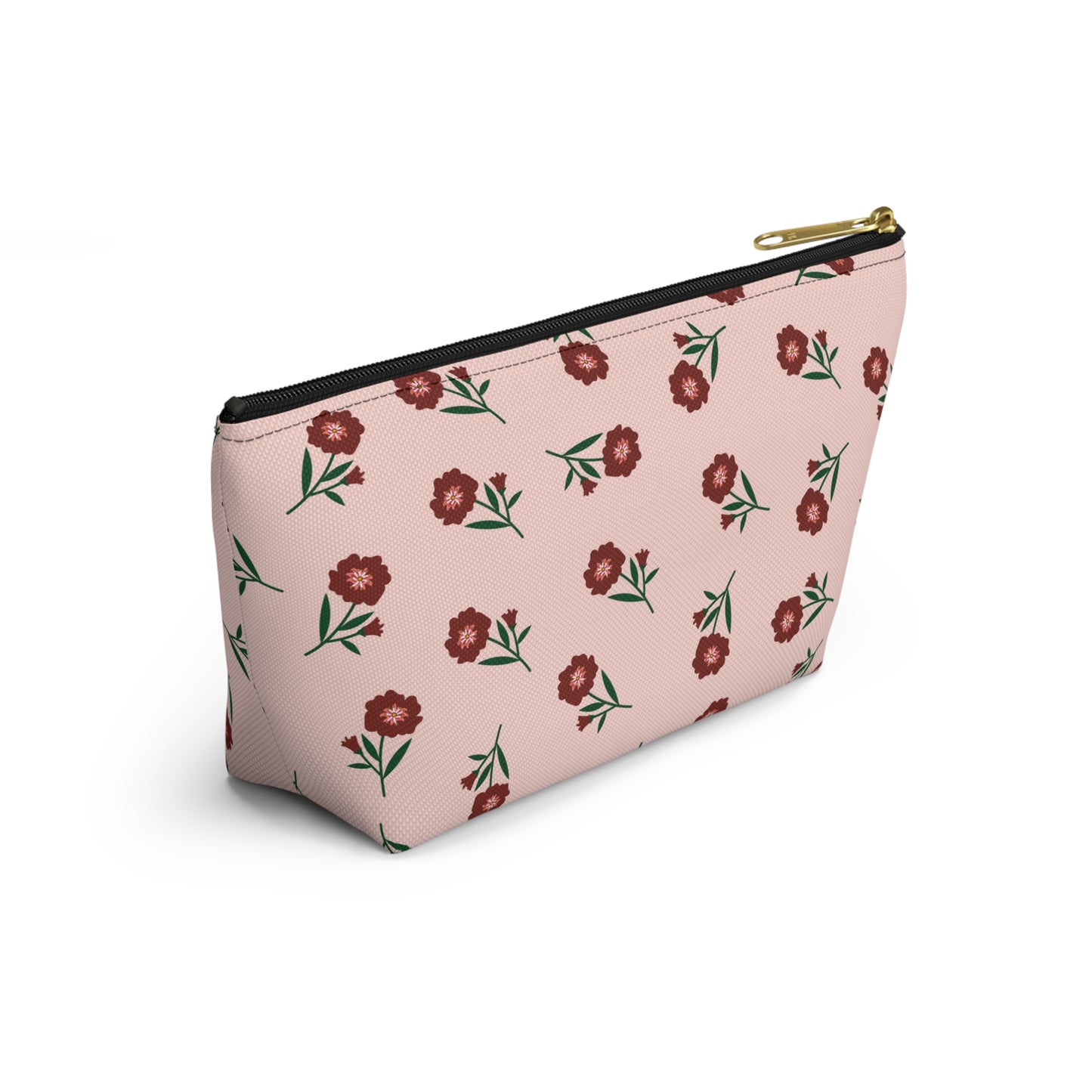 Crimson Bloom Accessory Pouch | Makeup Bag | Travel Organizer