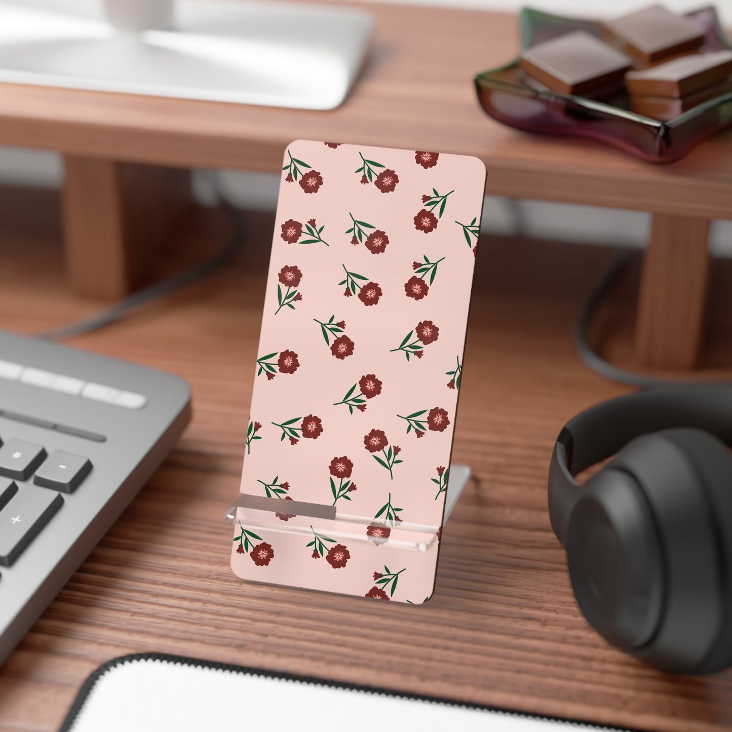 Crimson Bloom Smartphone Stand