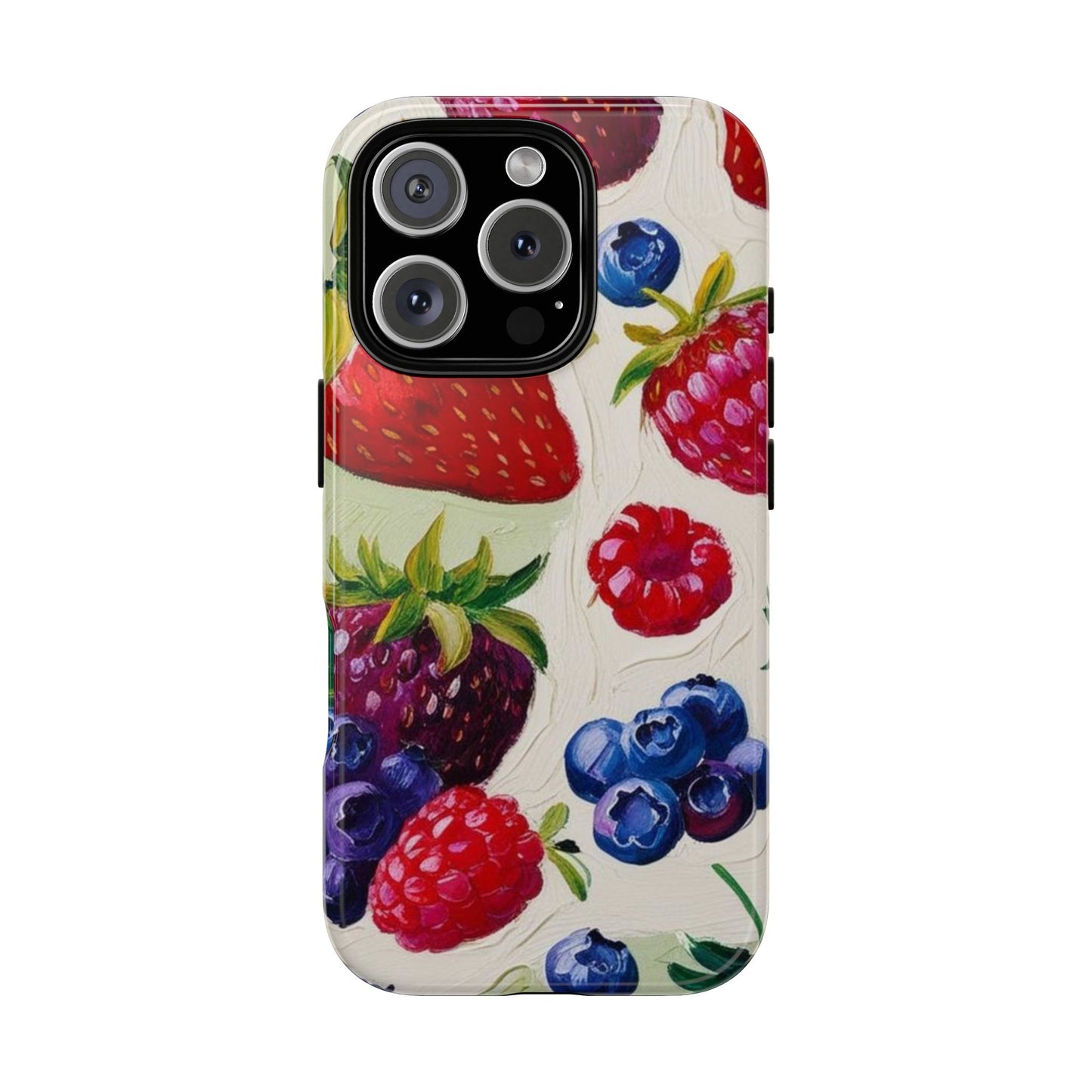 Berry Floral Phone Case - Tough Cases for Fruit Lovers