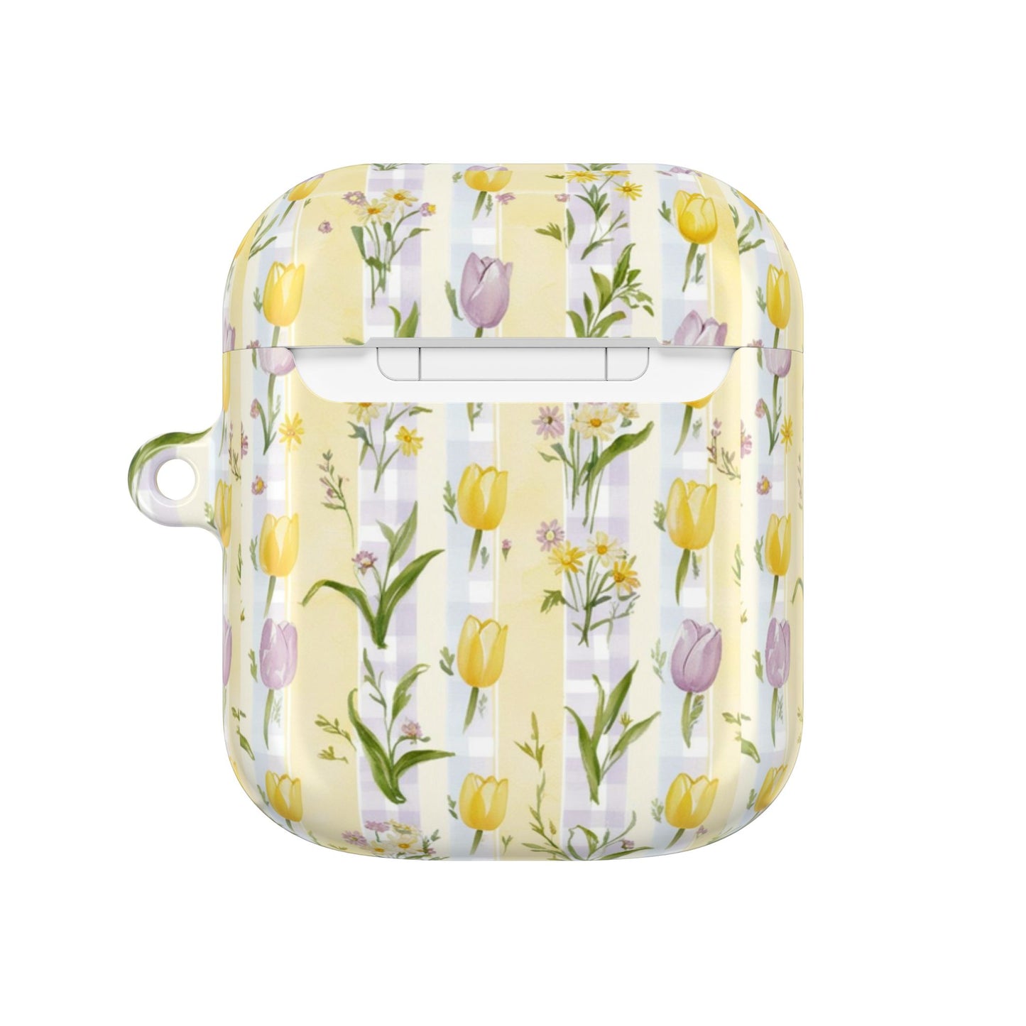 Spring Floral AirPod Case, Yellow Tulip Design, Cute Earbud Cover, Gift for Flower Lovers, Mother's Day Accessories