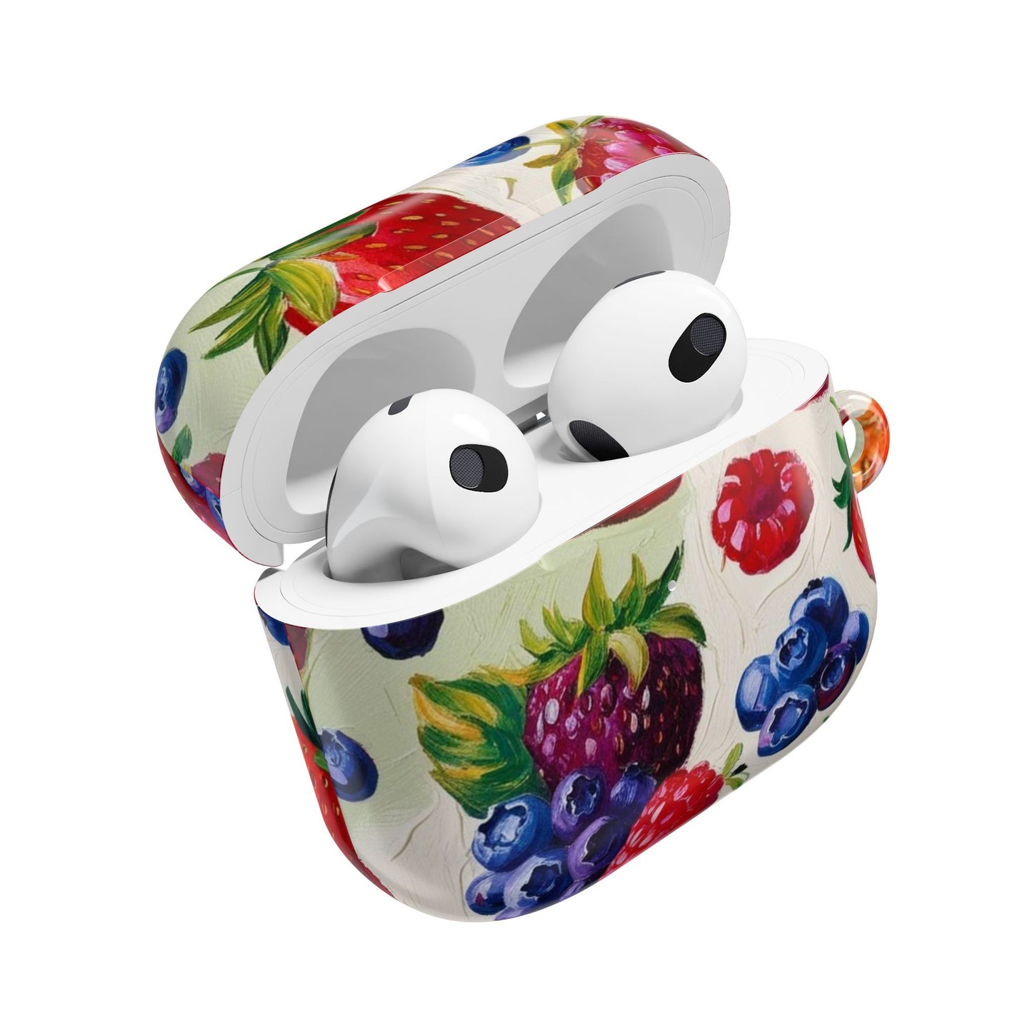 Colorful Berry Print AirPod Case - Fruit Inspired Design for Music Lovers