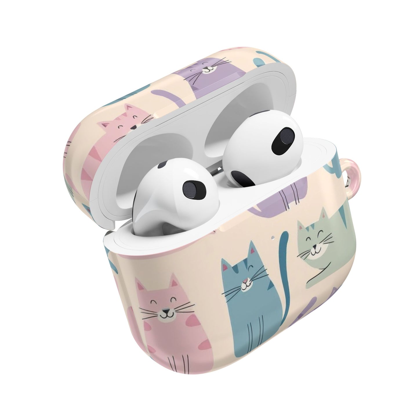 Cute Cat Pattern AirPod Case - Fun Pet Lover Accessory