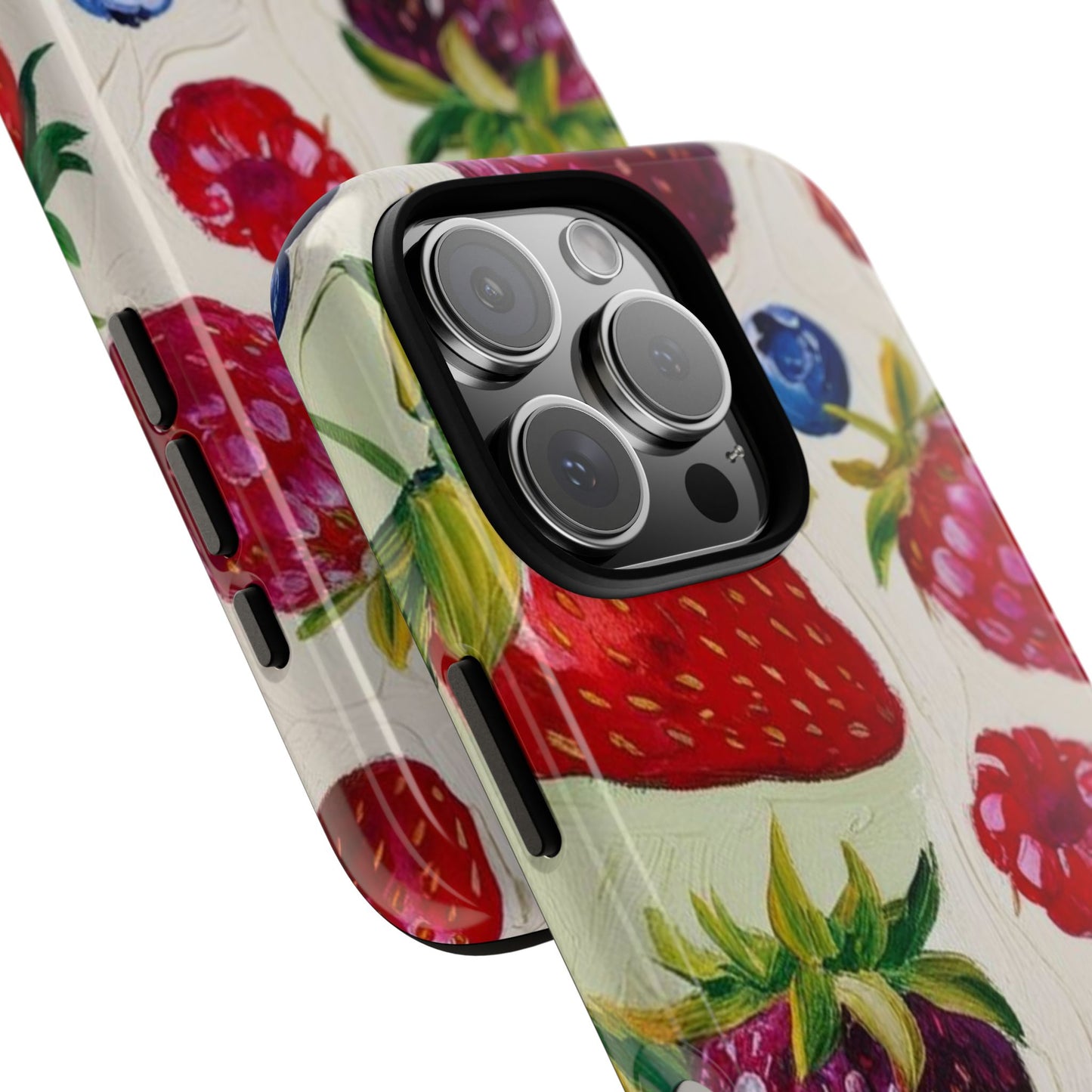 Berry Floral Phone Case - Tough Cases for Fruit Lovers